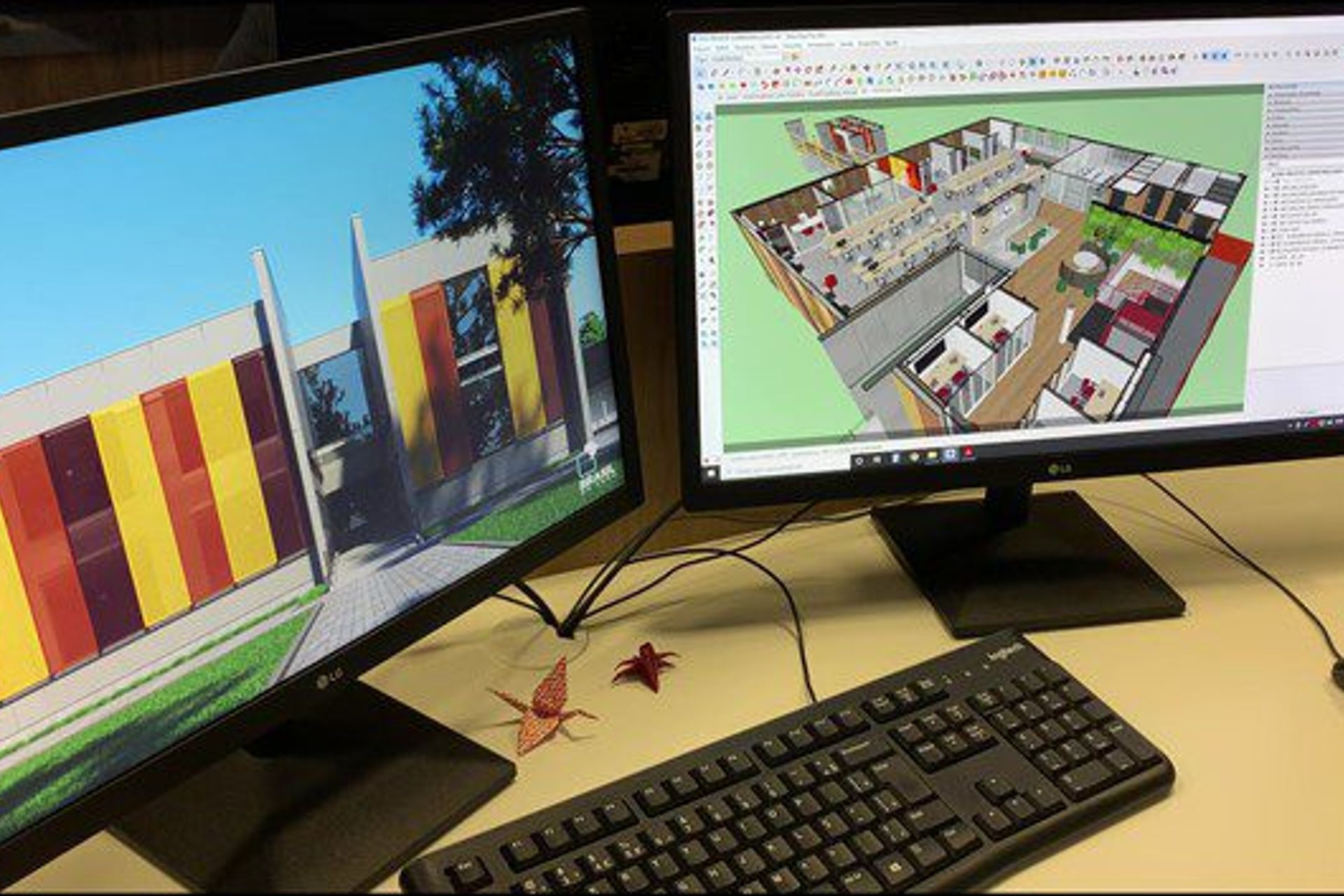 One of the very first projects at Brasil ao Cubo was an off-site house created in SketchUp.