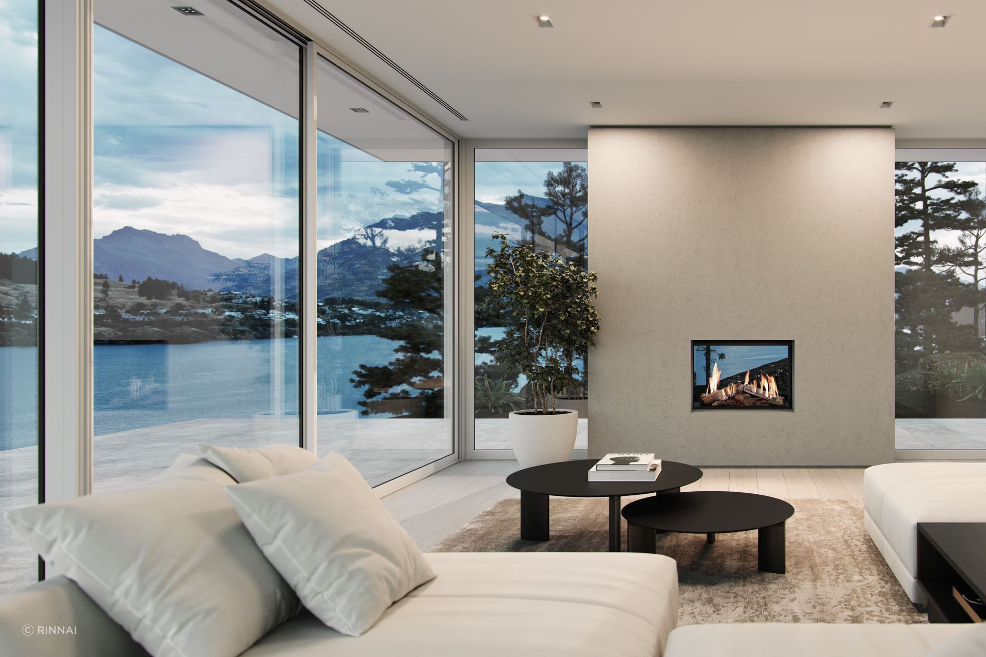 Options like the superb Rinnai Linear Indoor/Outdoor Gas Fire can deliver in more ways than one.