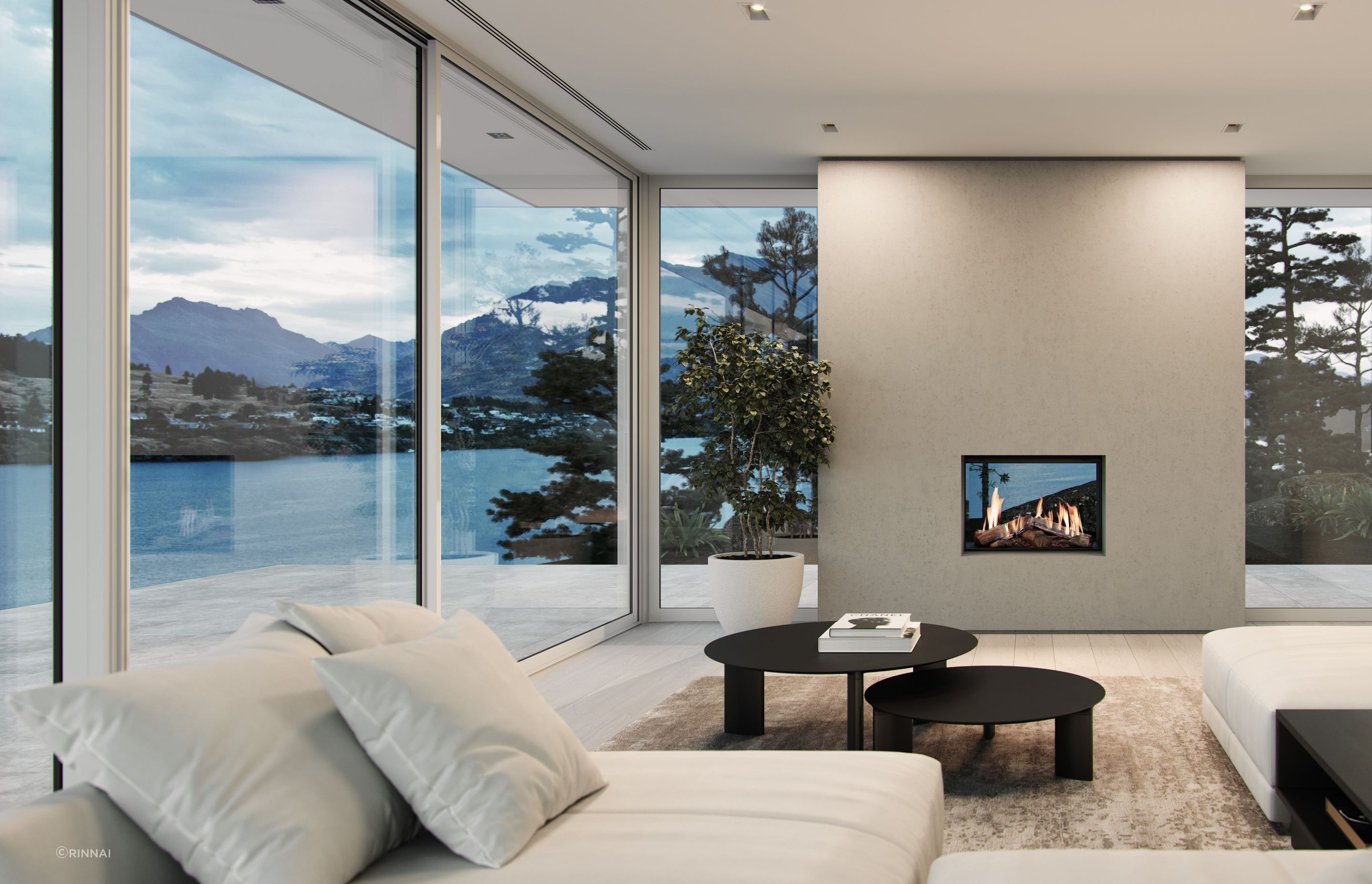 Options like the superb Rinnai Linear Indoor/Outdoor Gas Fire can deliver in more ways than one