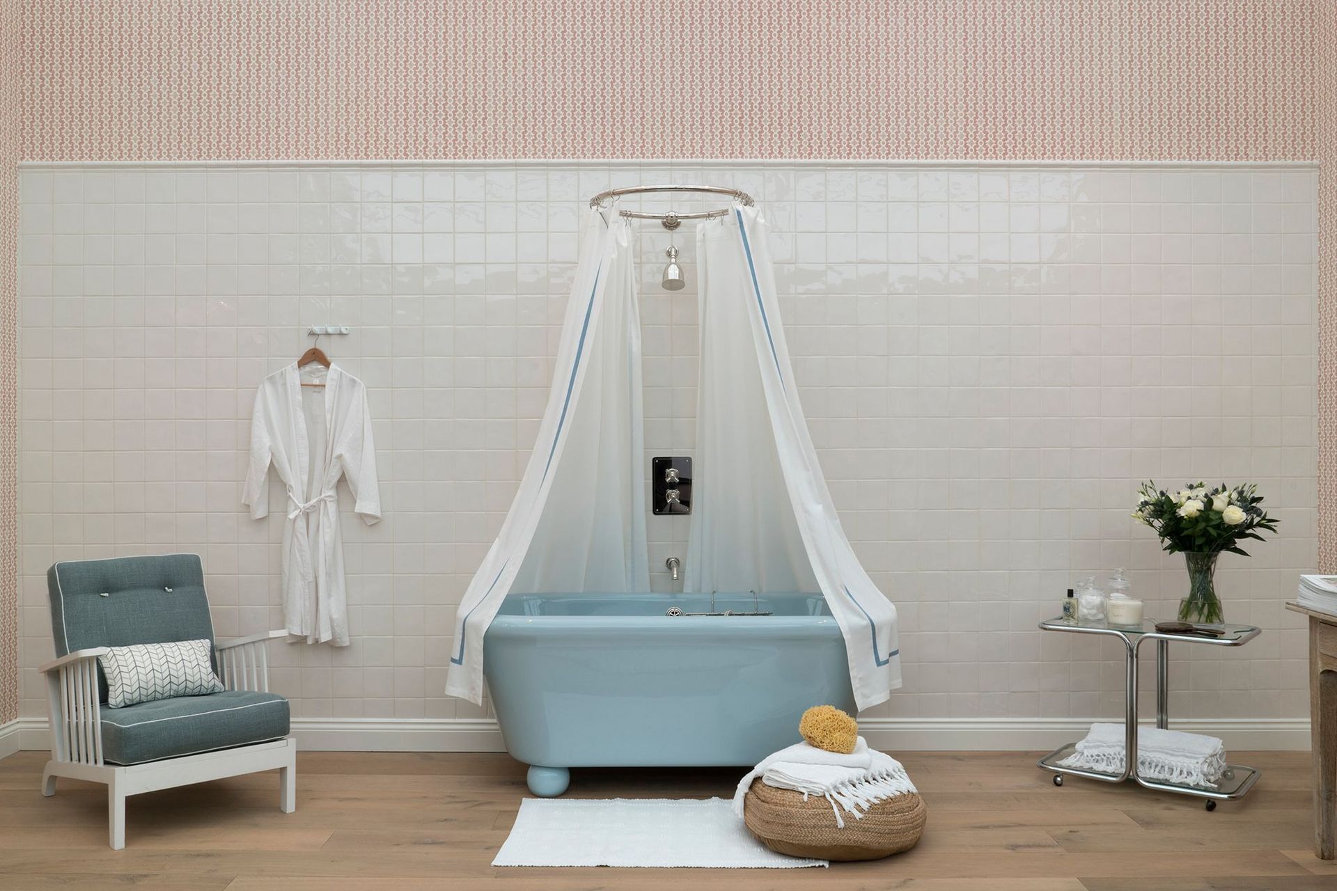 In Residence's Rockwell bath and tapware collections are the perfect example of playing up the bathroom with colour.