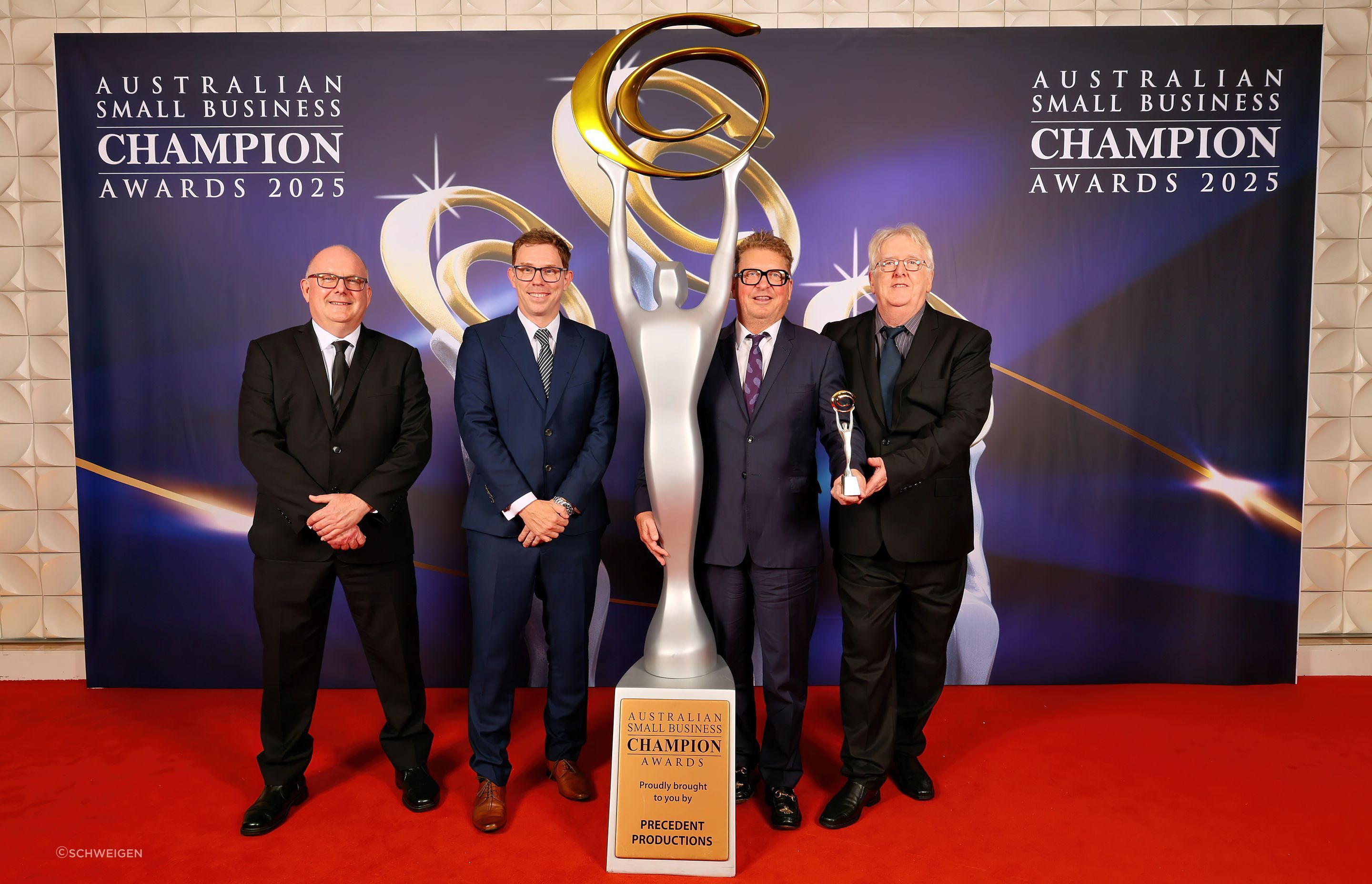 From left: Mark Israel (Brand Manager, Sydney), Jay Little (Marketing & Creative Director),
Anthony Fletcher (Co-Owner) and Thomas Mullan (Co-Owner) at the Awards Ceremony.