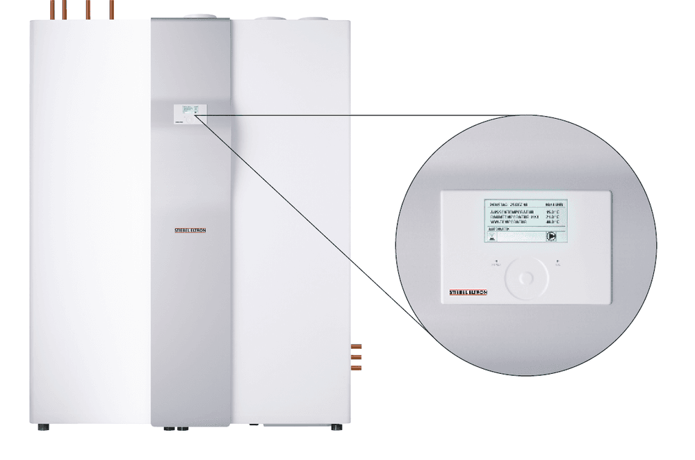 The Stiebel Eltron LWZ 8CS featurs a matrix display with touch wheel for intuitive operation.