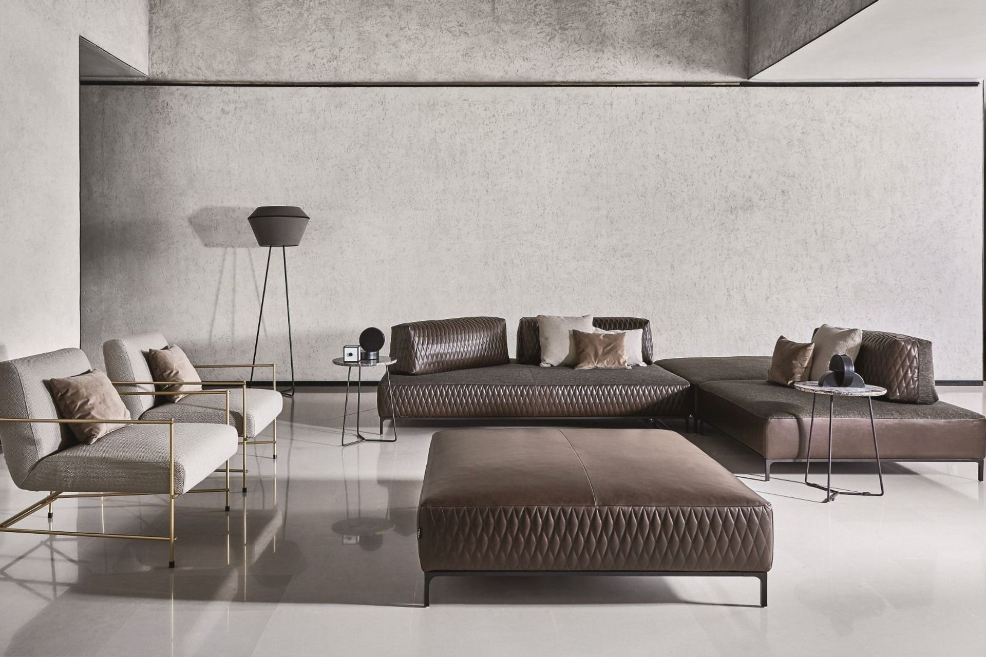 Furniture with clean lines and tighter fabrics like the Sanders Air Sofa perfectly encapsulate minimalist styling
