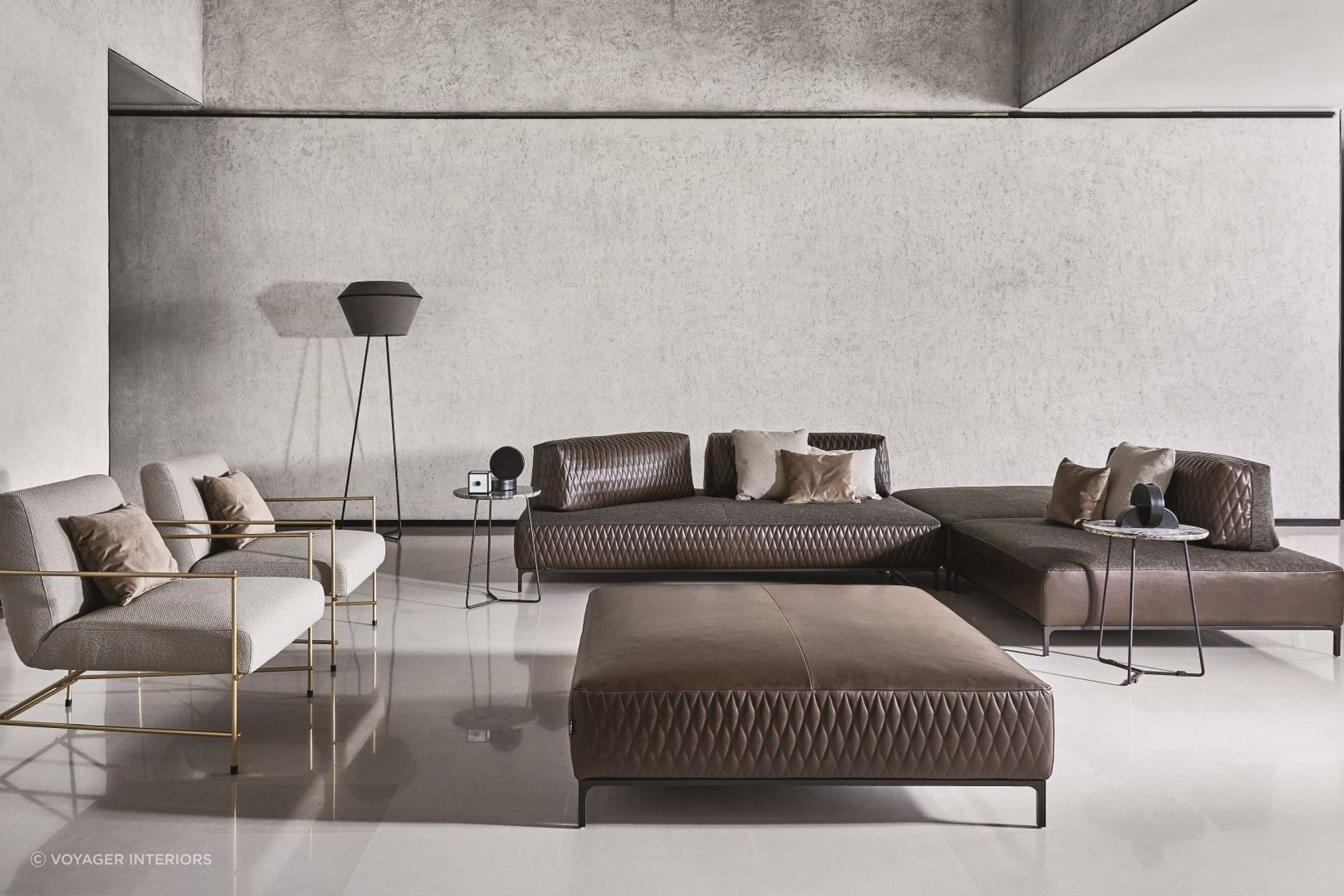 Furniture with clean lines and tighter fabrics like the Sanders Air Sofa perfectly encapsulate minimalist styling