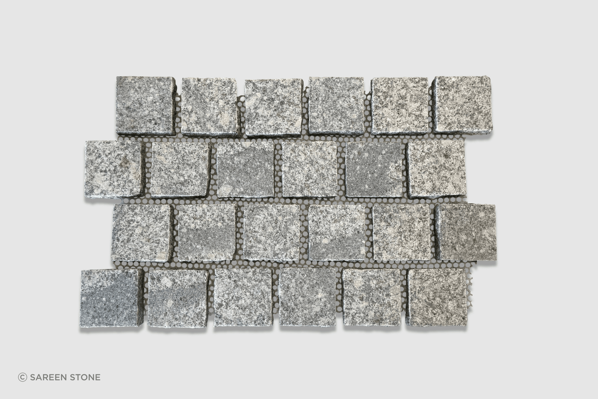 Cobblestones on mesh