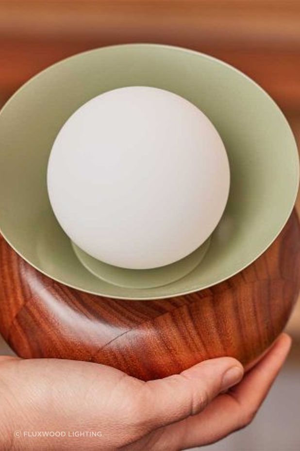 Sibling Sconce, Fluxwood Lighting (Shade Powdercoated in Dulux Pale Eucalypt)