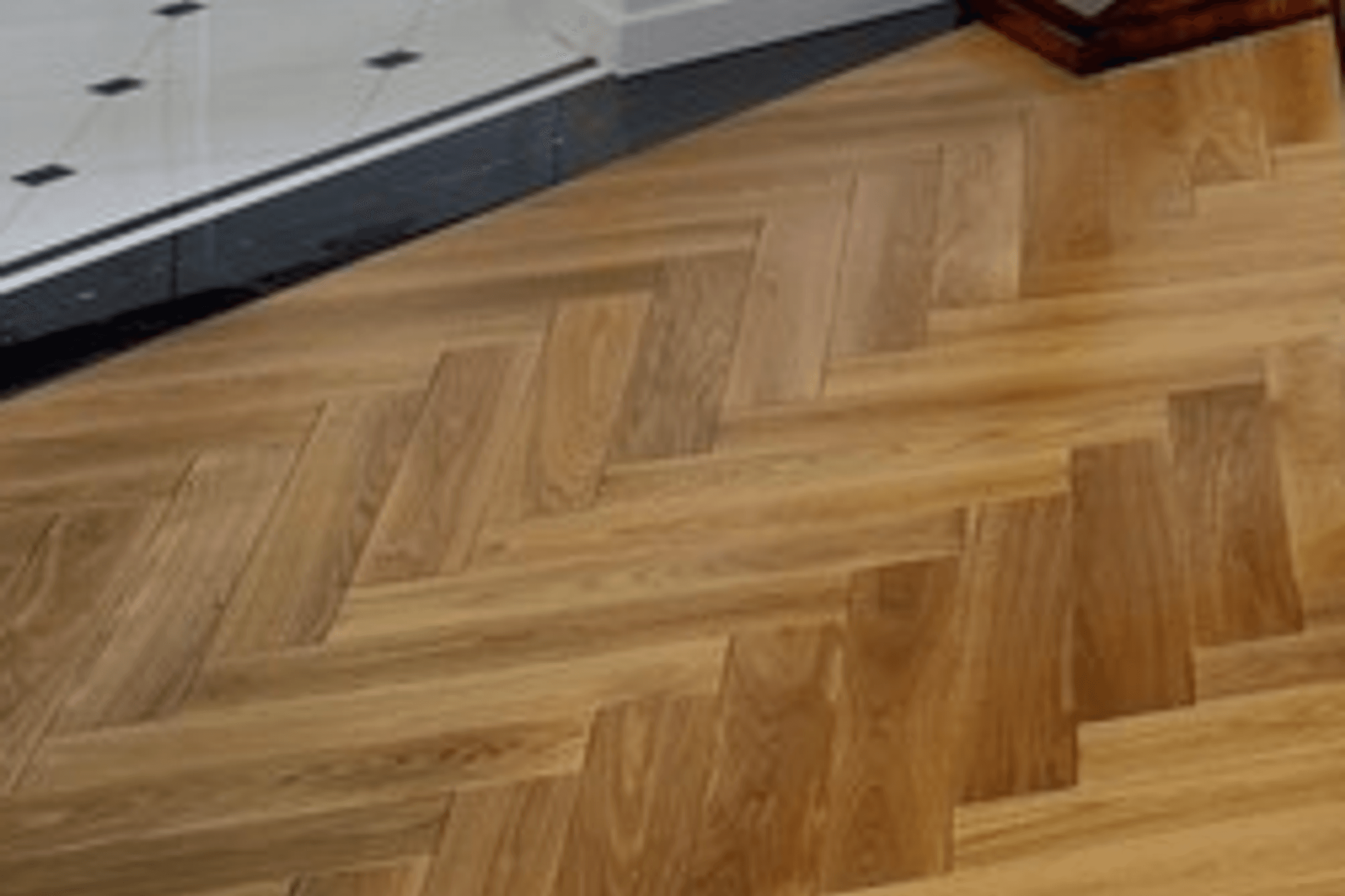 Herringbone style timber floor