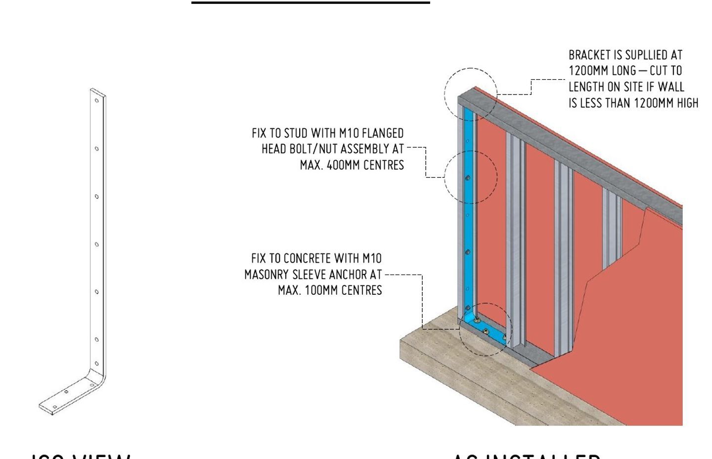 A Simple Solution to Support Free-Standing Walls