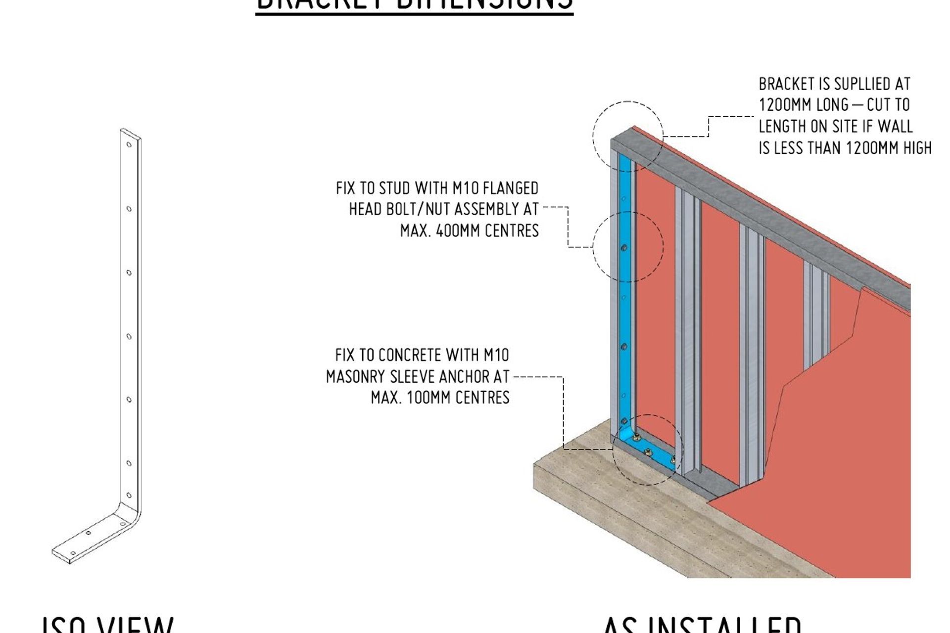 A Simple Solution to Support Free-Standing Walls