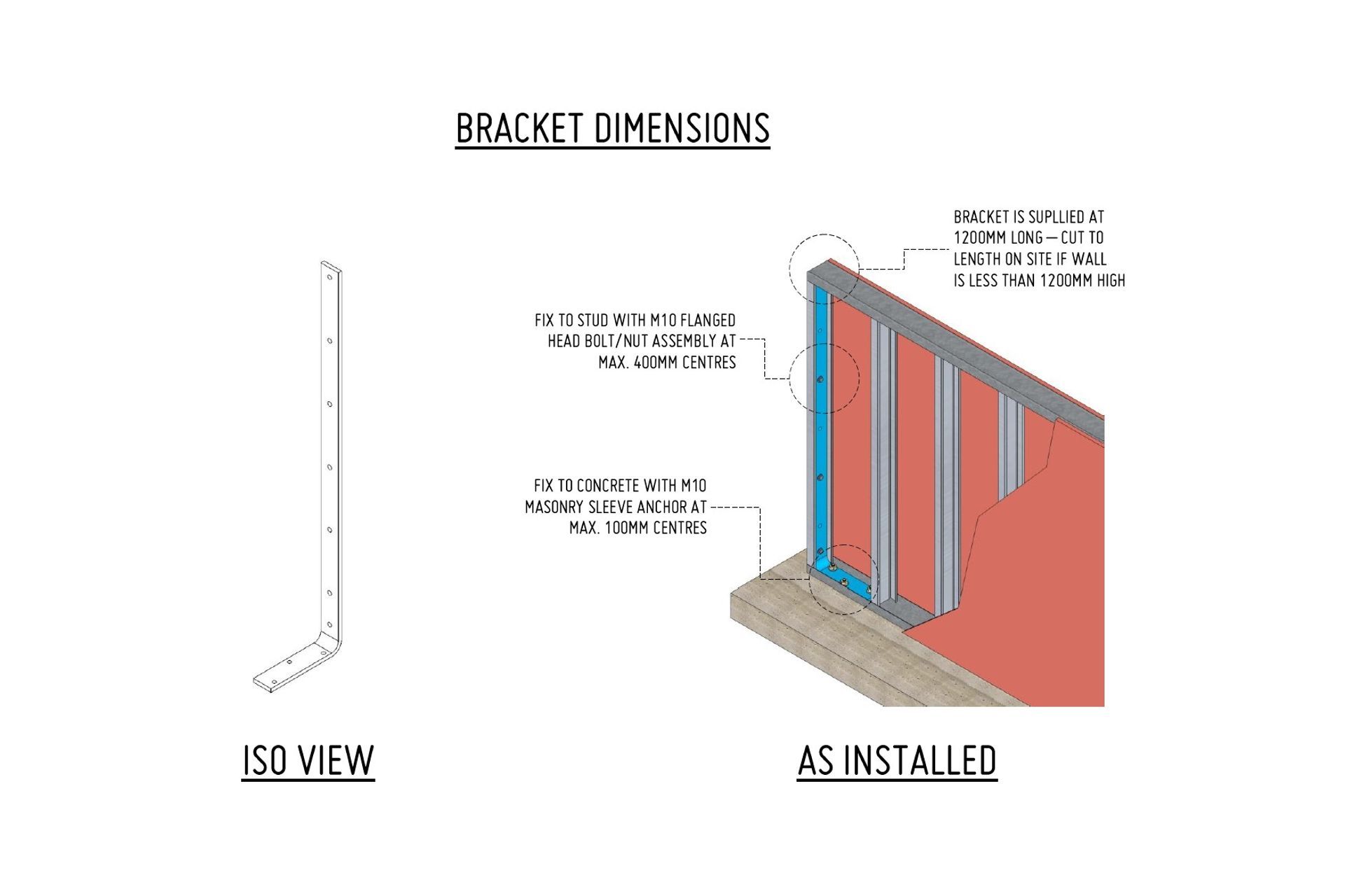 A Simple Solution to Support Free-Standing Walls