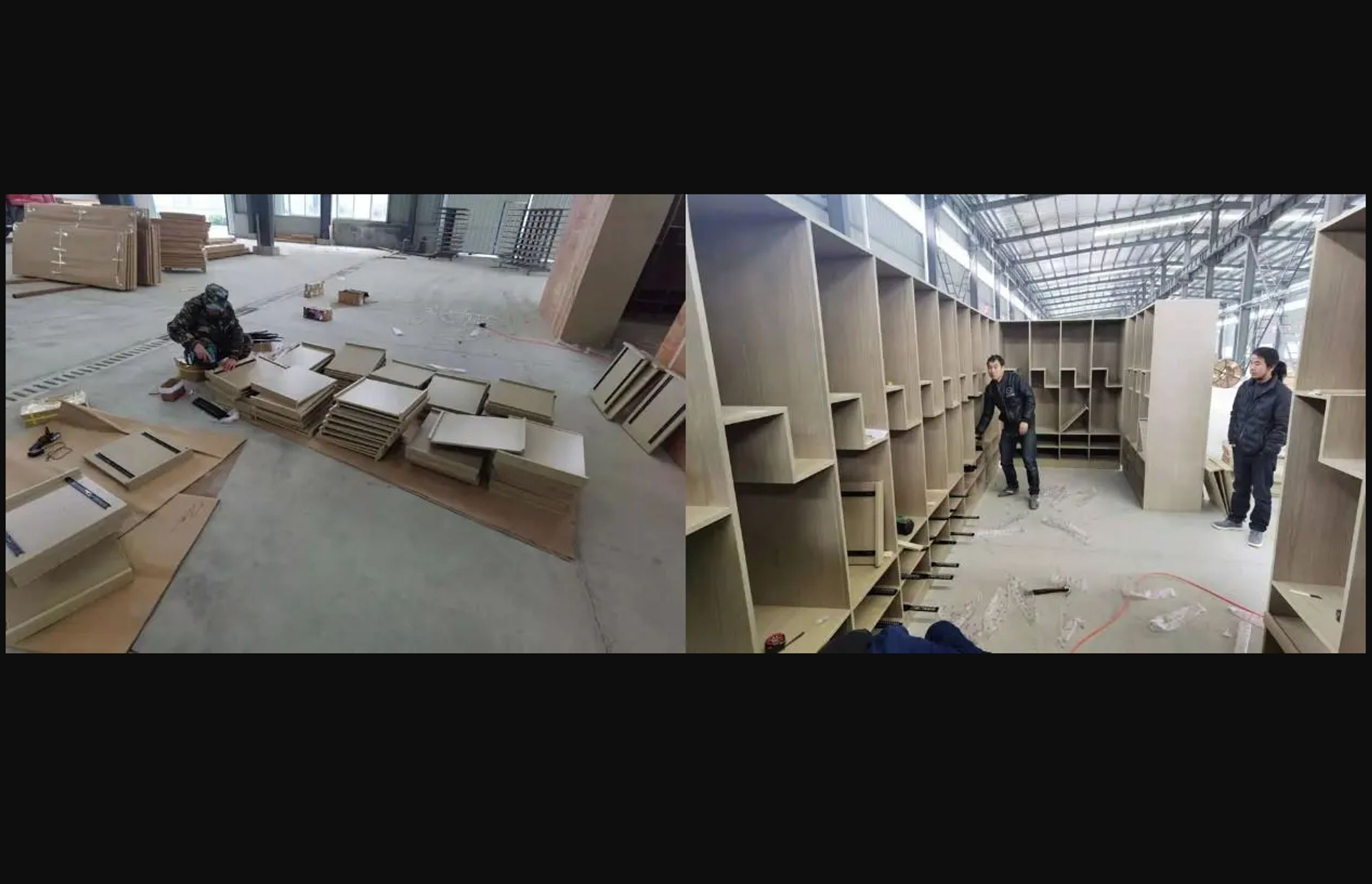 Factory assembly mockup based on SketchUp model