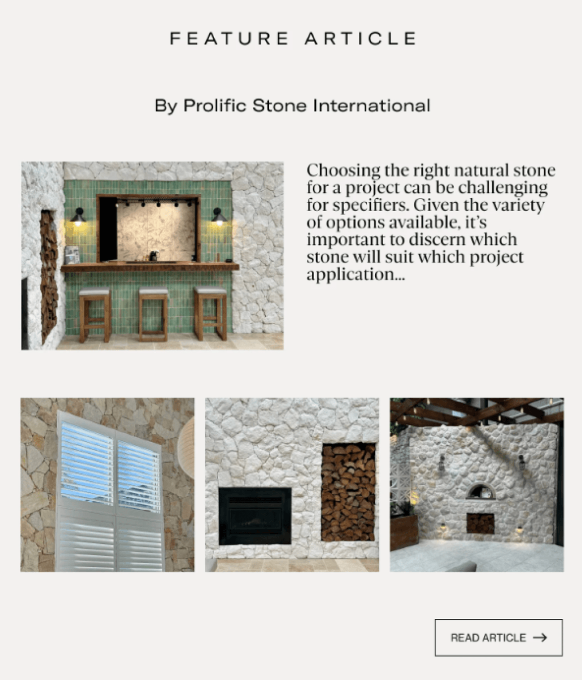 Prolific Stone's article featured in Curated Collection