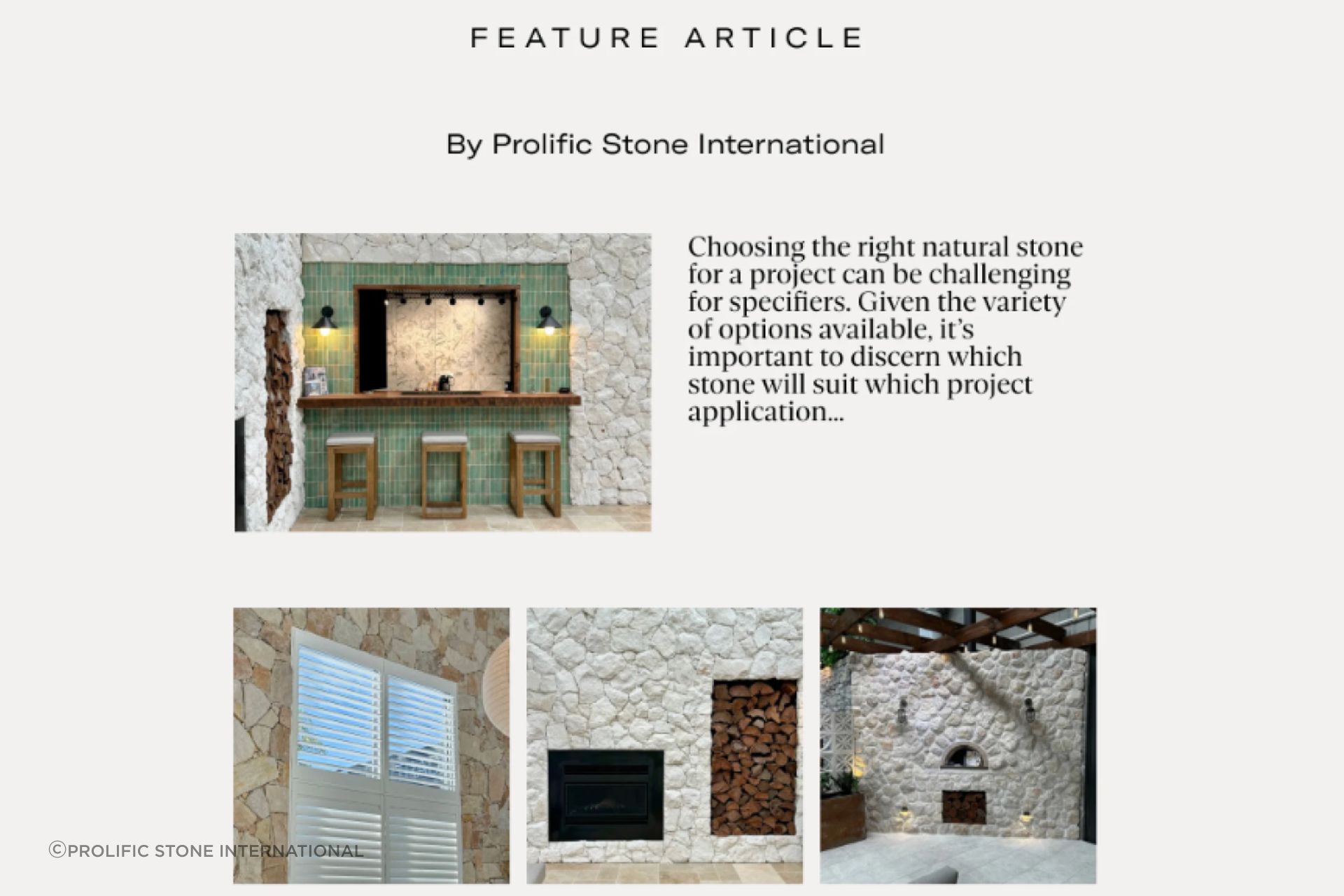 Prolific Stone's article featured in Curated Collection