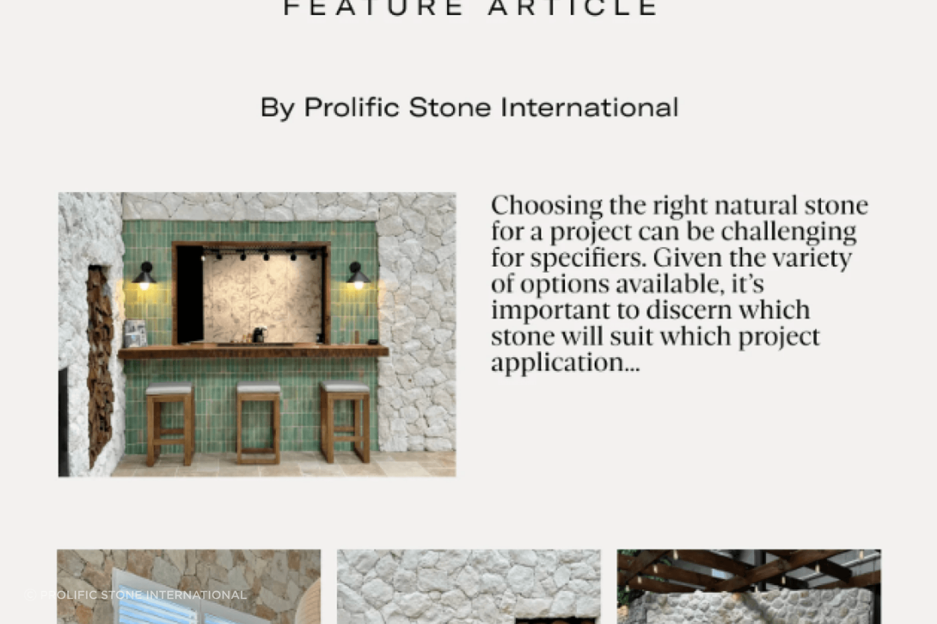 Prolific Stone's article featured in Curated Collection