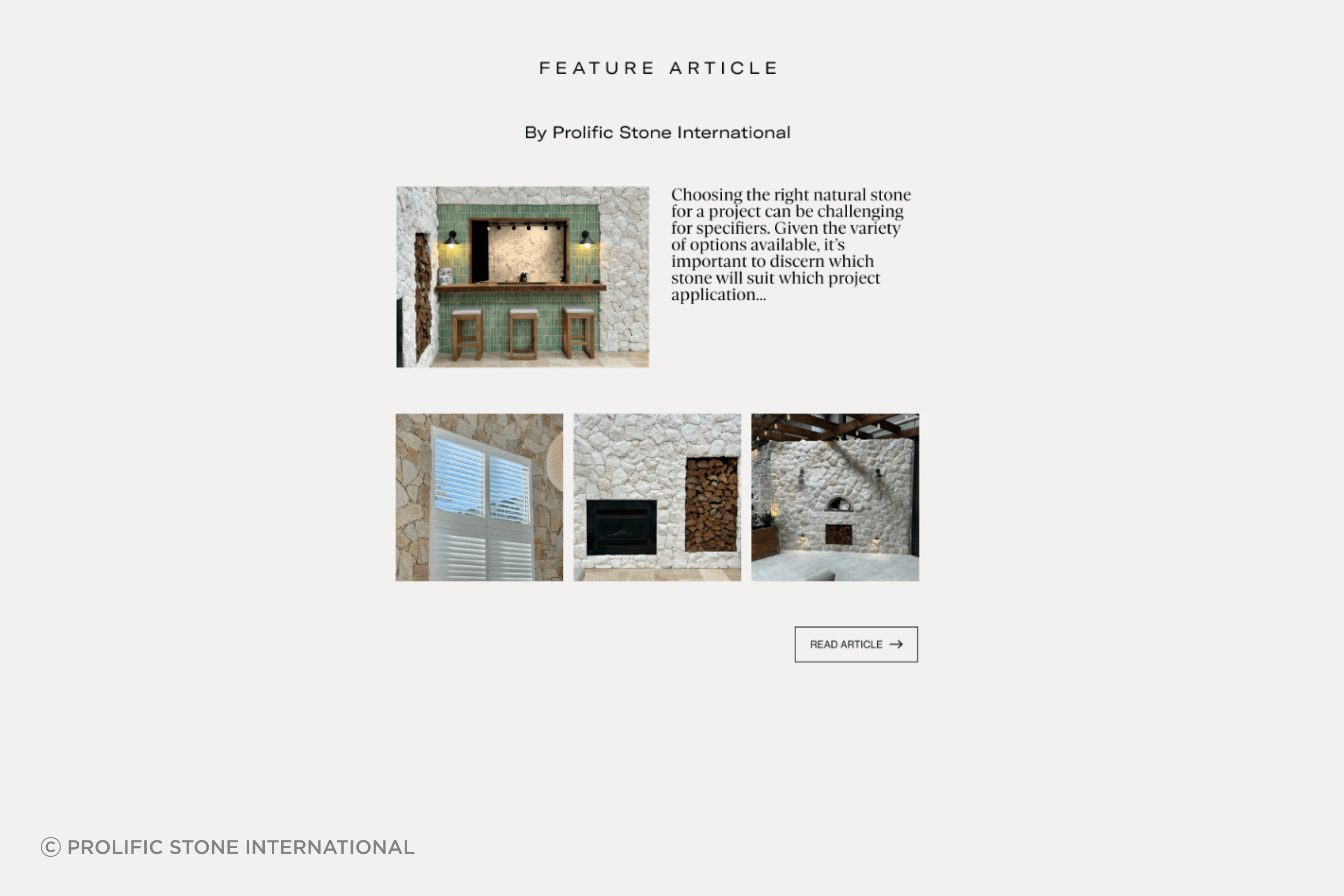 Prolific Stone's article featured in Curated Collection