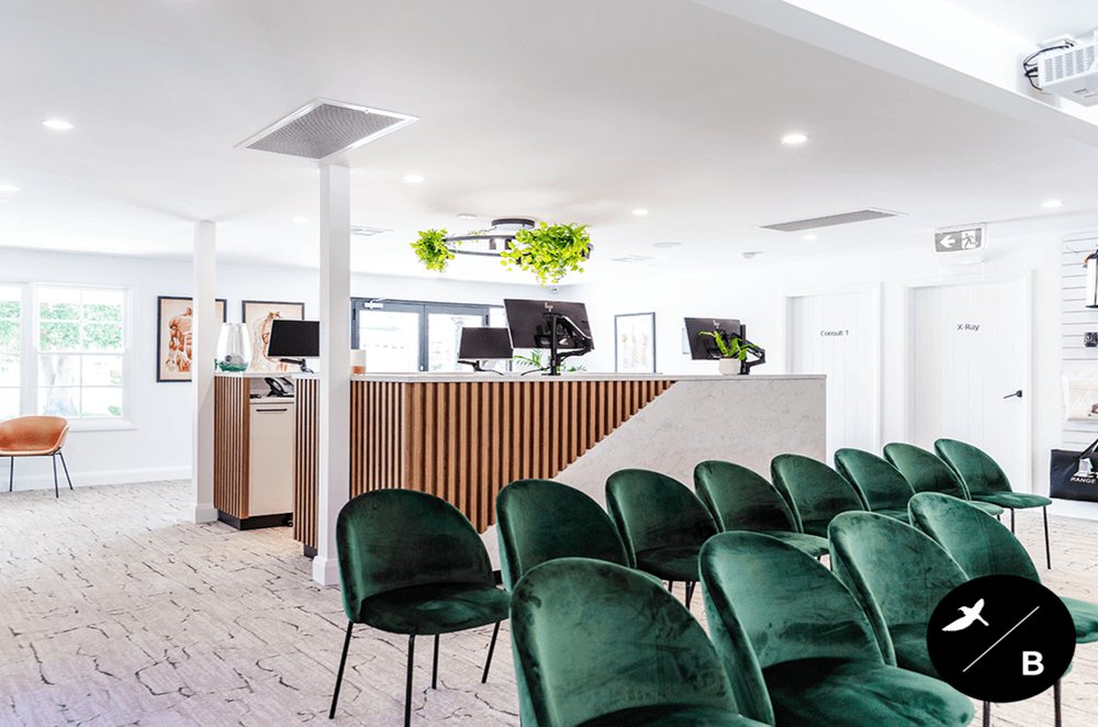 These beautiful emerald green velvet chairs are so comfortable and inviting. The perfect chairs for patients to wait in. Interior Design & Furniture Curation: Birdblack Design. Project Management: Matthew Field. Build Carpenter: Zac Forbes. Joinery Manufacturer: Mandziy’s Just Joinery. Electrician: Mick Lavery Electrical. Photography: Better Together Photography Co