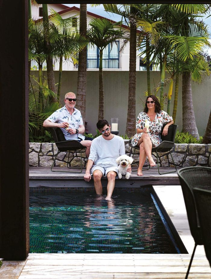 Stuart, Connor, Rachael and Archie; the chairs are from Design Warehouse.