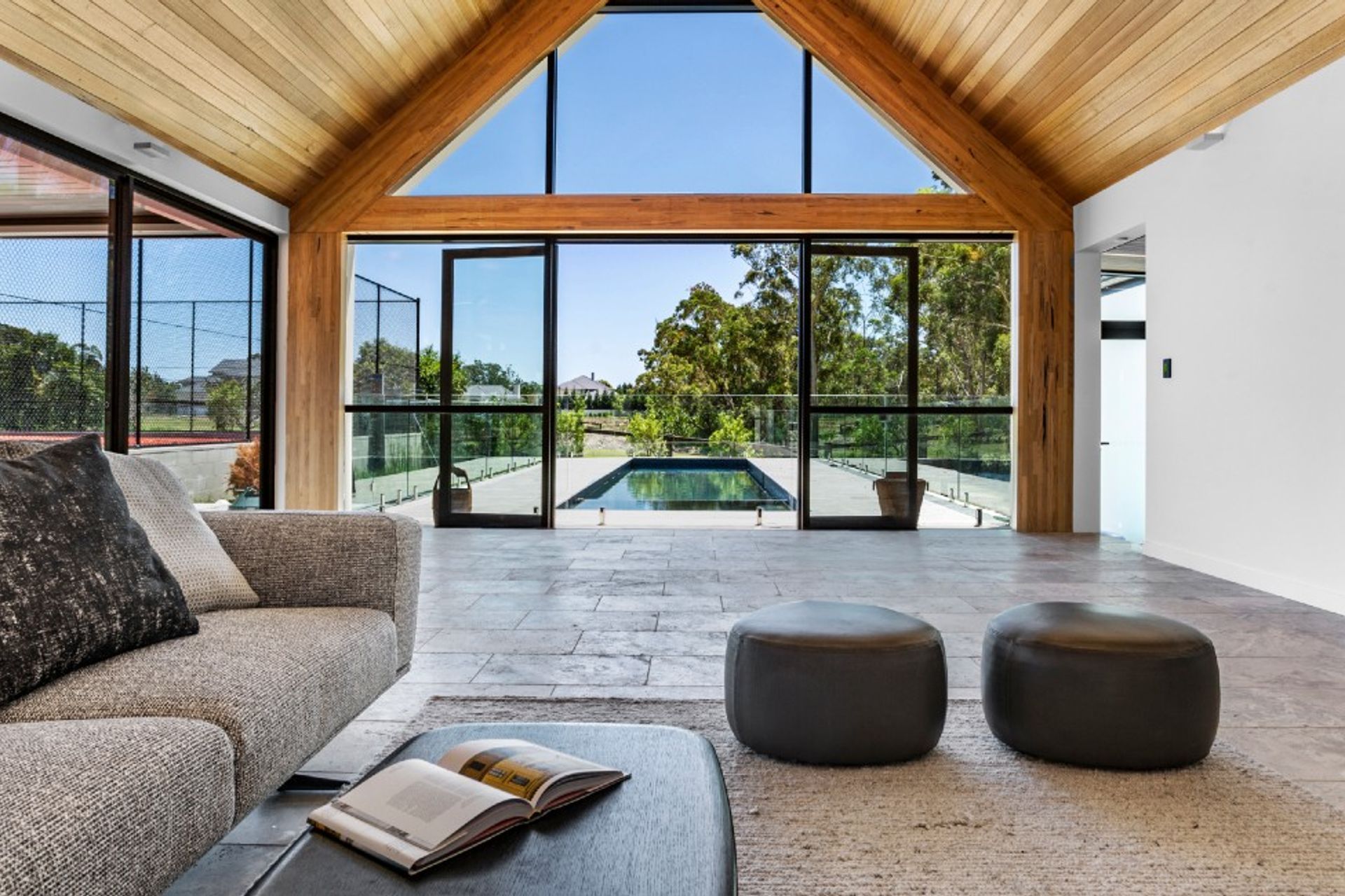 Silver Ash Premium Travertine Tumbled | Mallinger Constructions | Crystal Pools