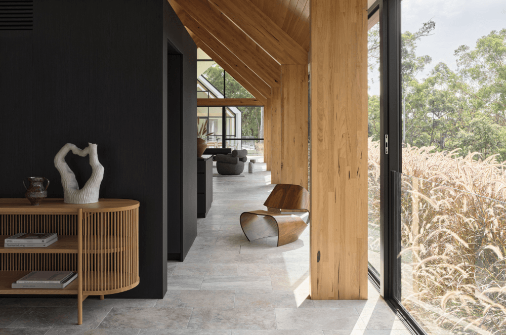 Silver Ash Premium Travertine Tumbled | Mallinger Constructions | Andrew Donaldson Architecture & Design | Crystal Pools | Rolling Stones Landscapes