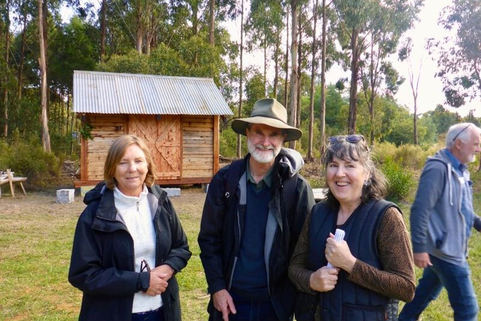 Slab hut launch: economic advantages to grow local for forest communities