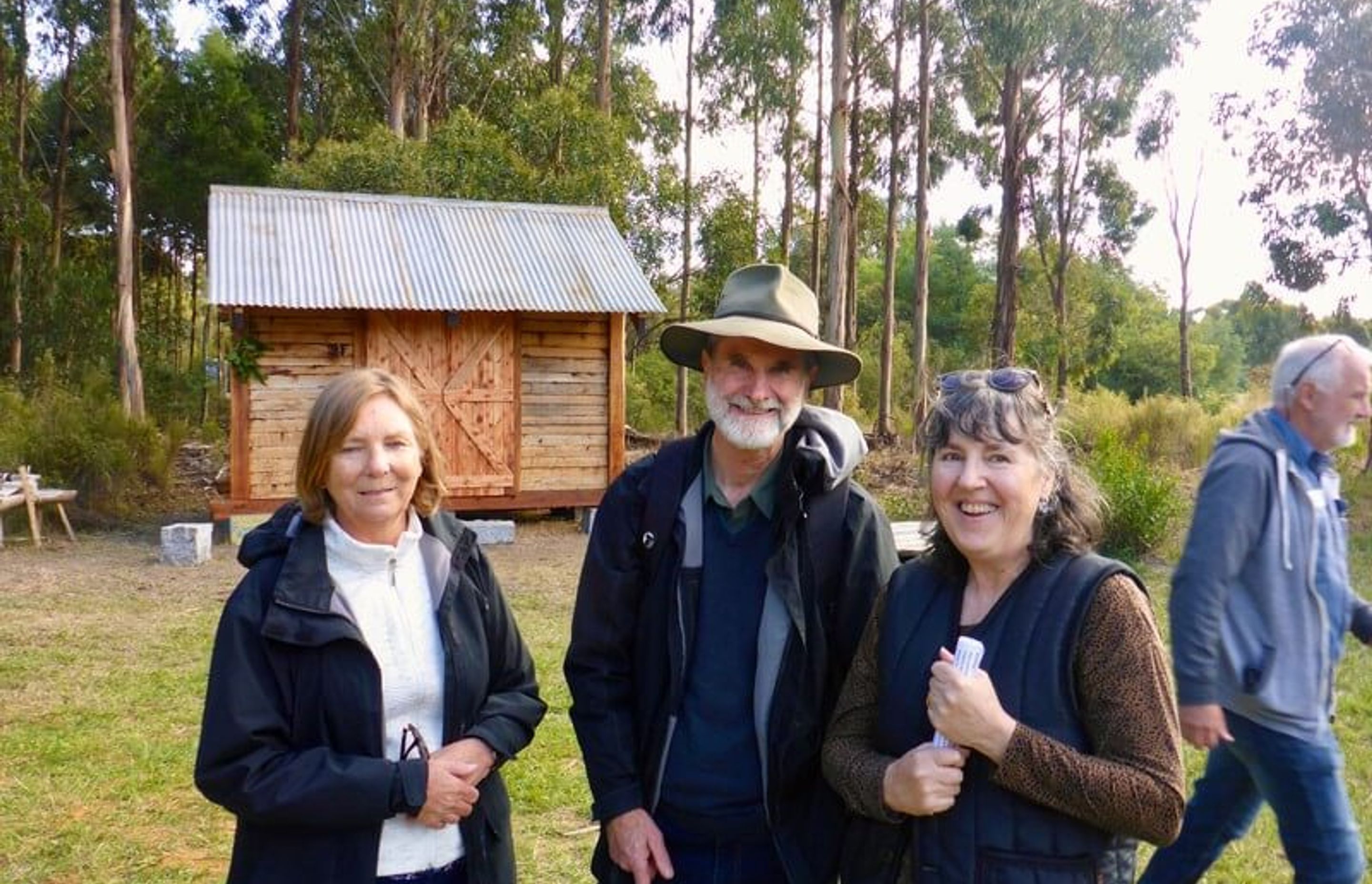 Slab hut launch: economic advantages to grow local for forest communities