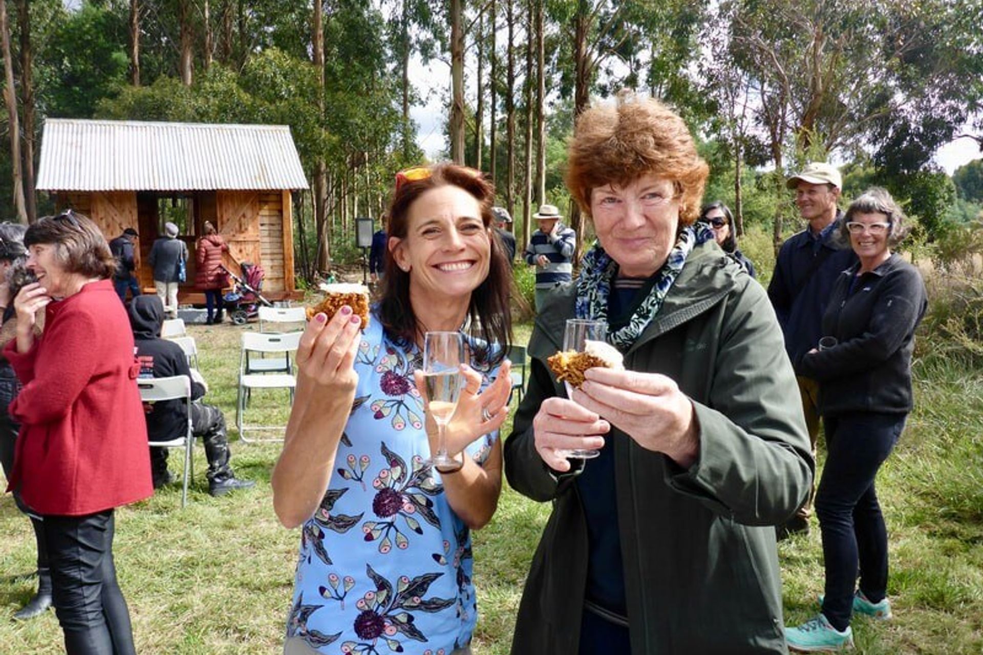 Slab hut launch: economic advantages to grow local for forest communities