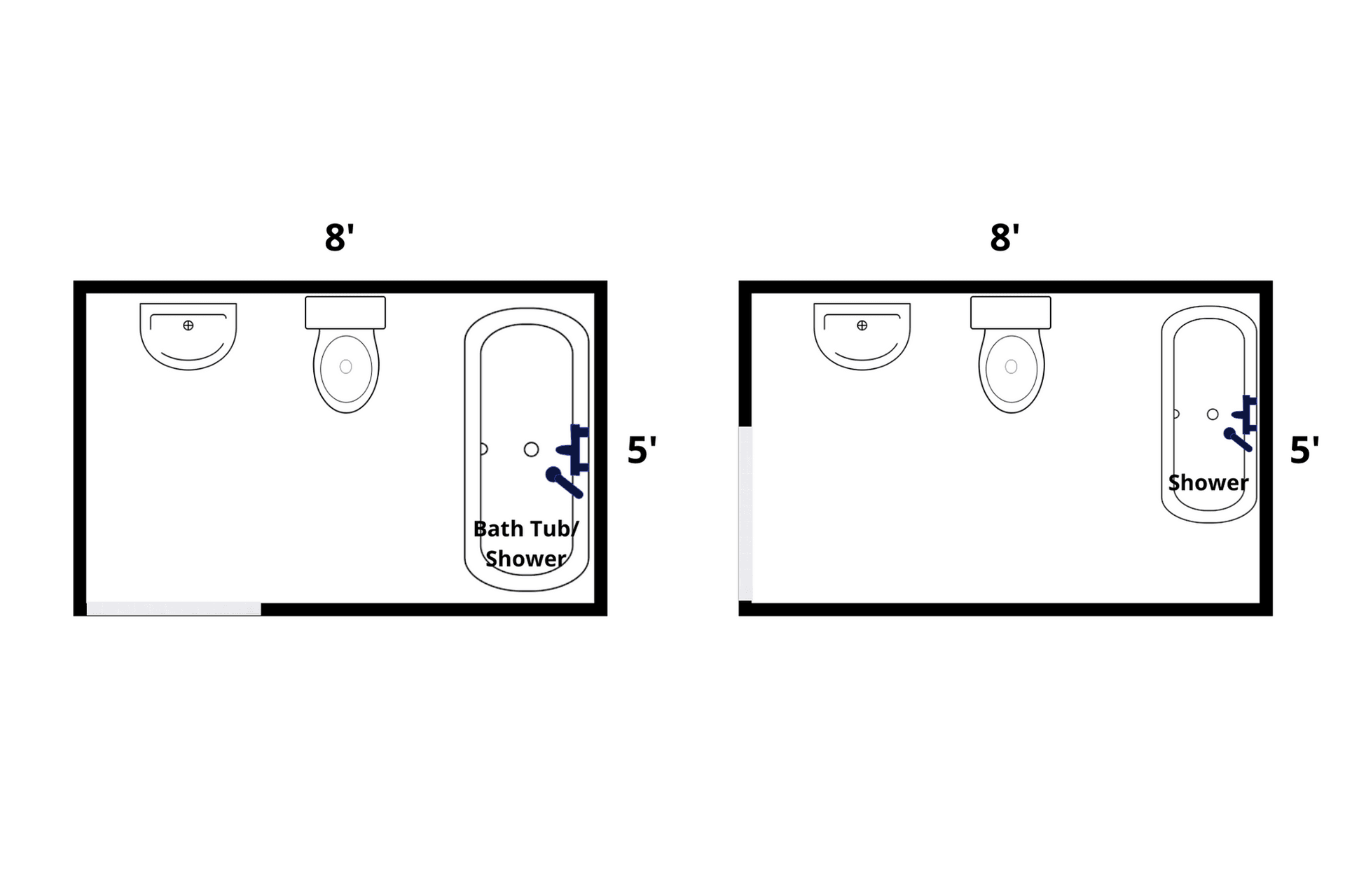 Full Size Bathroom Layout