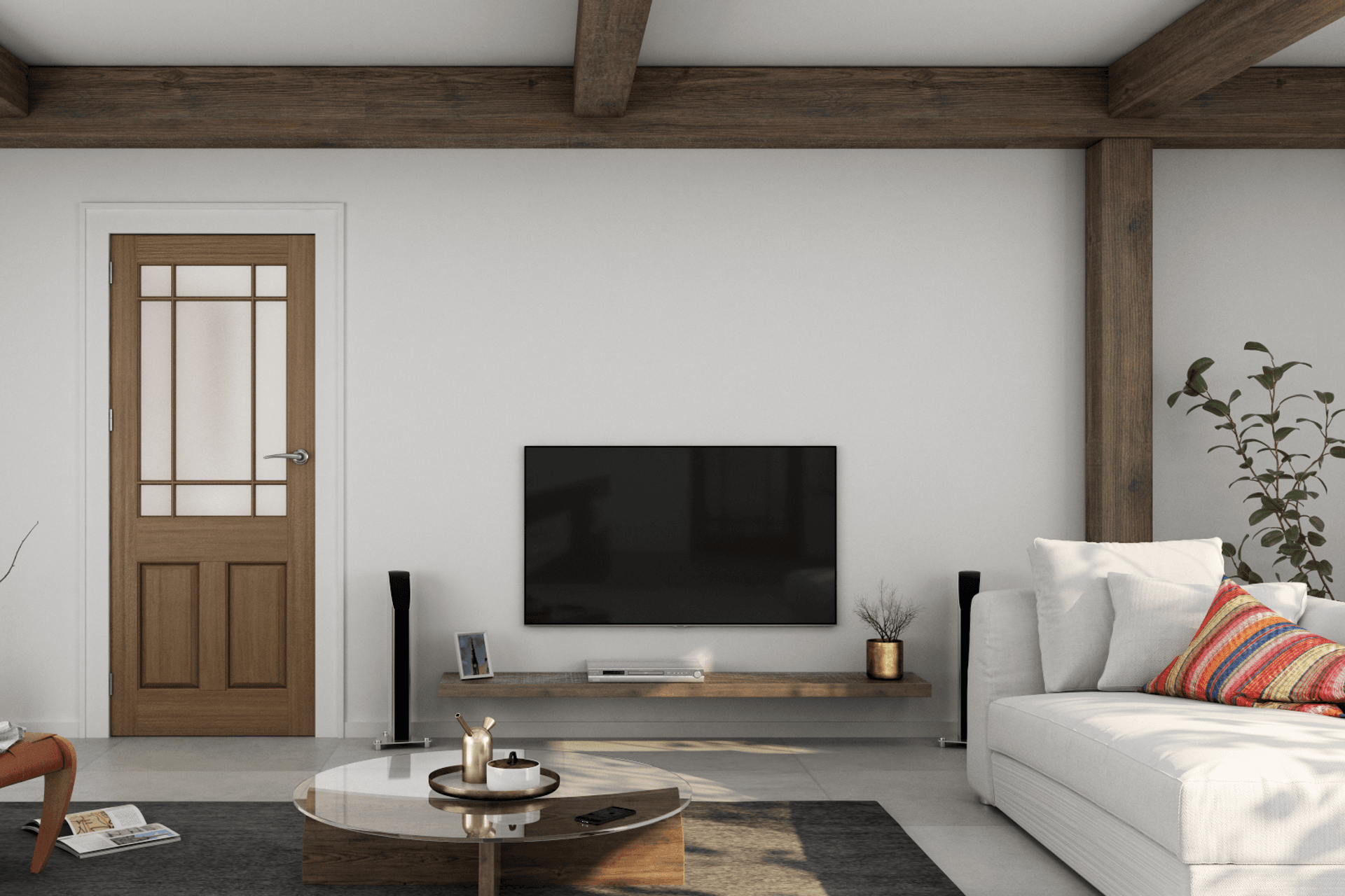 Frosted glass, timber grain, stylish panels — the Roseville Interior Door has many unique traits that make it one of a kind.