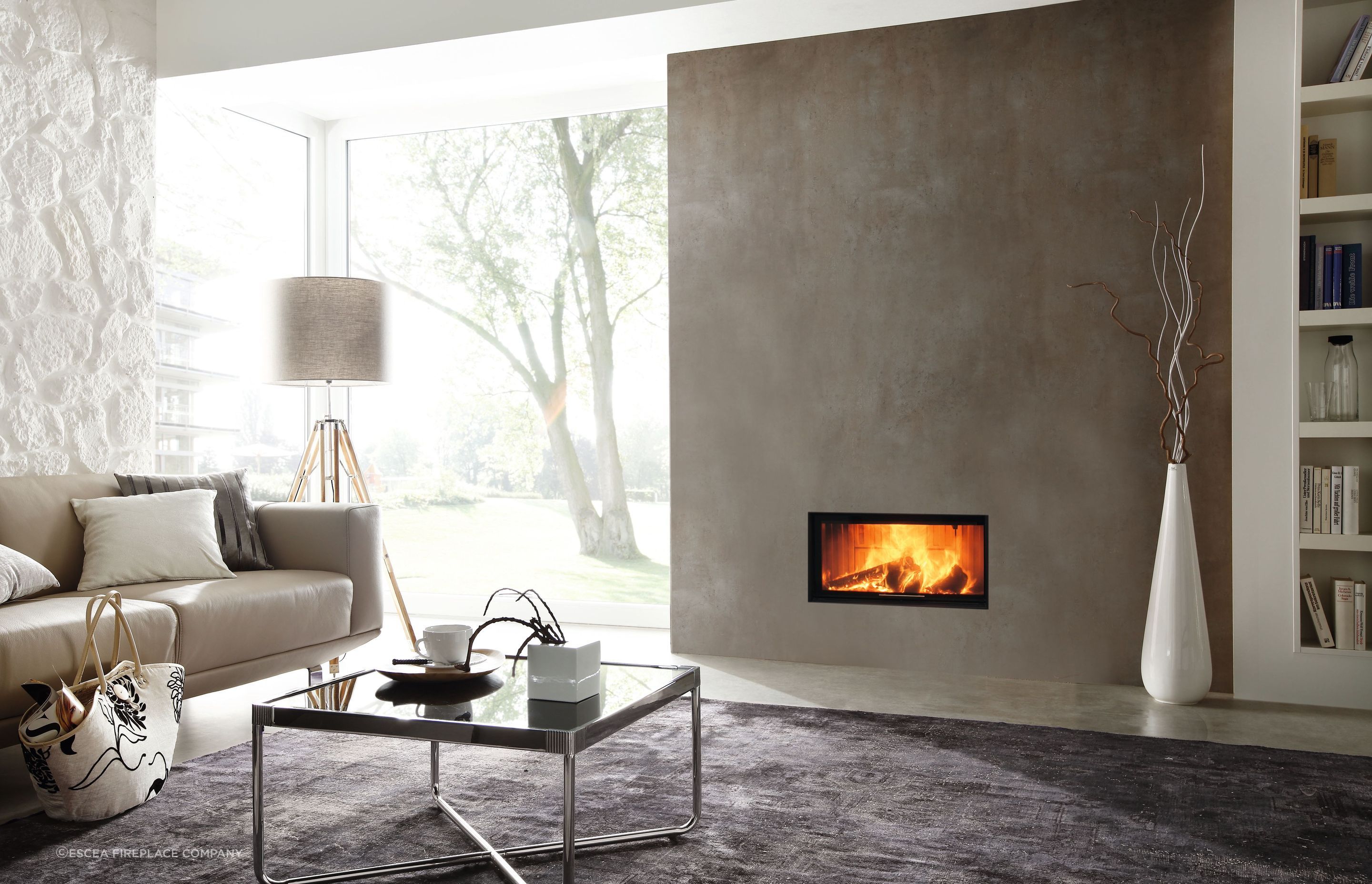 The exquisite Spartherm Large Wood Fire features a large glass front that allows the flames of your fire to take centre stage