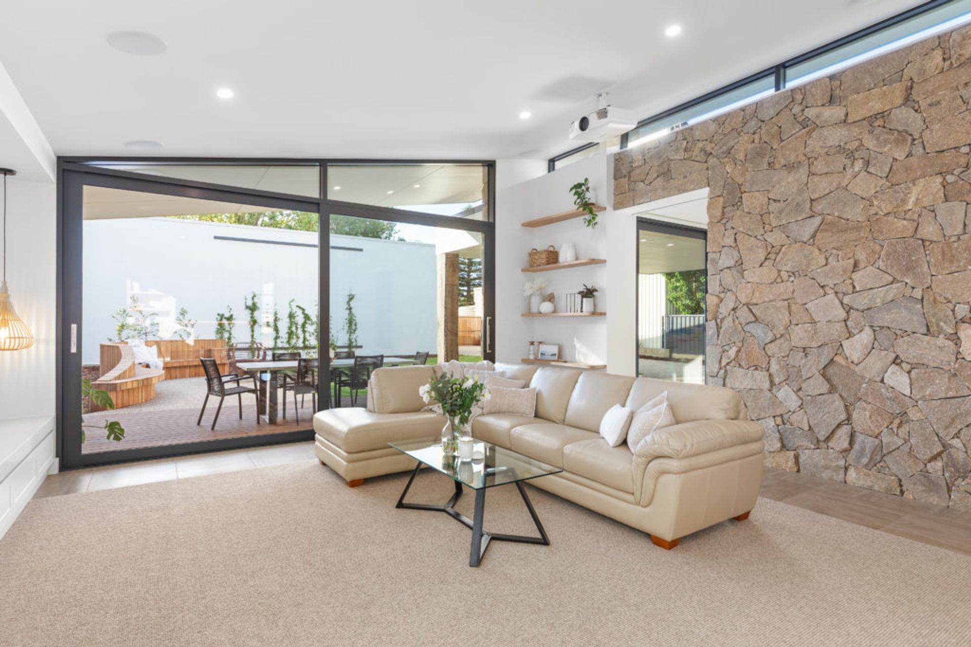 Savannah Loose Random Walling, used internally combining modern design with rustic features. We think it looks amazing.