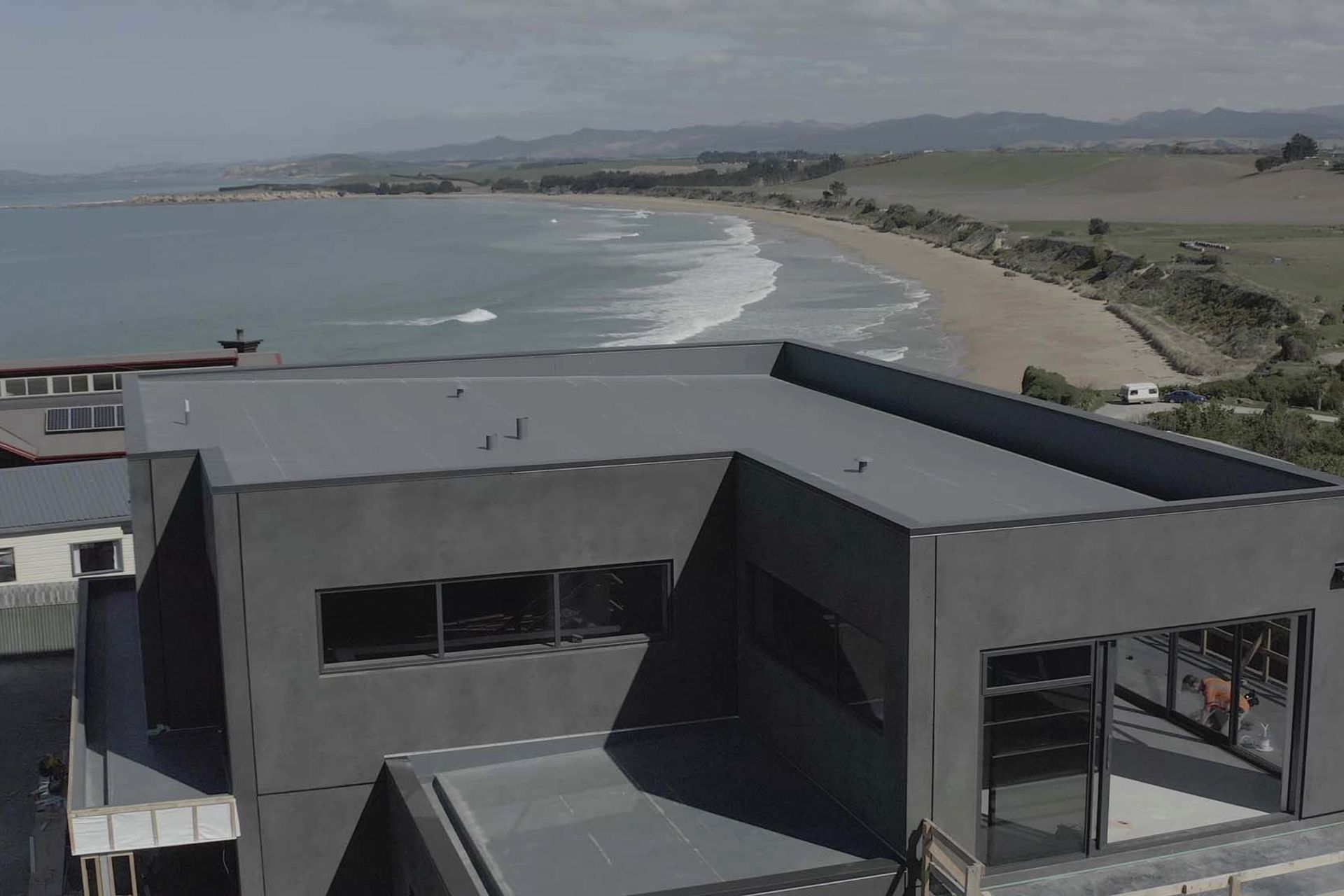 Membrane roofing, like this stylish example by Equus Industries, is a fairly new entrant in the residential market but is making a name for itself on flat and low-pitched roofs.