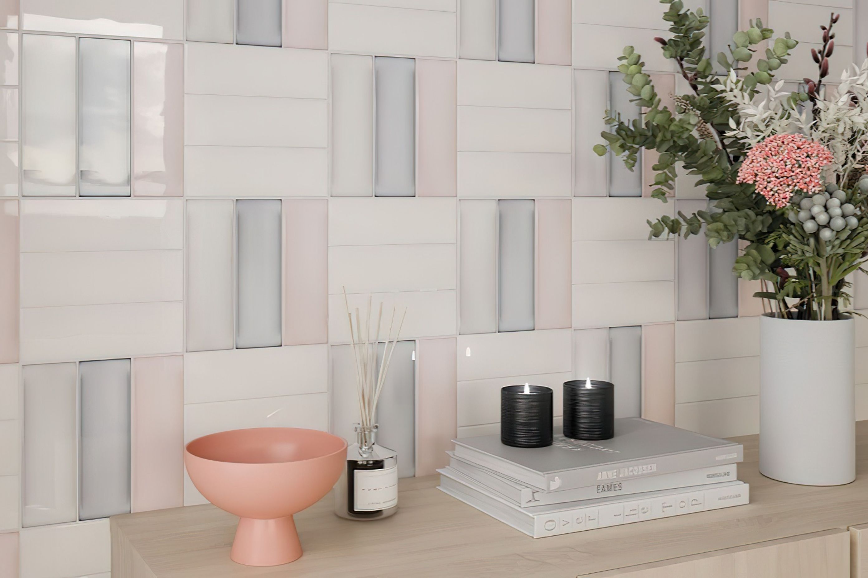Our playful Taffee collection includes a lush array of soft colours that are paired with a rich, glossy surface finish. These stylish subway tiles can be used throughout your home’s interior spaces to create an elegant feature that will not impeded on the perception of size in a room.