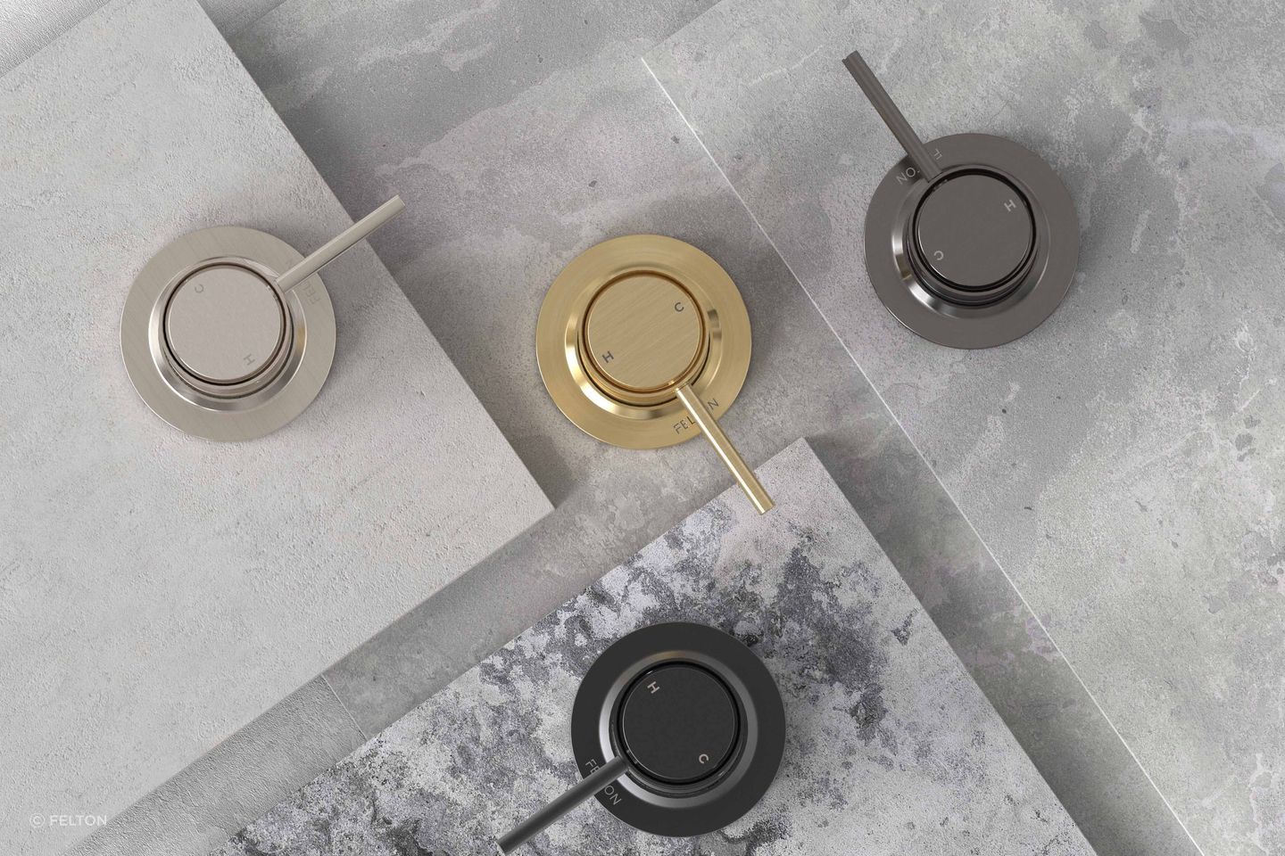 Not all shower mixers take up much space.