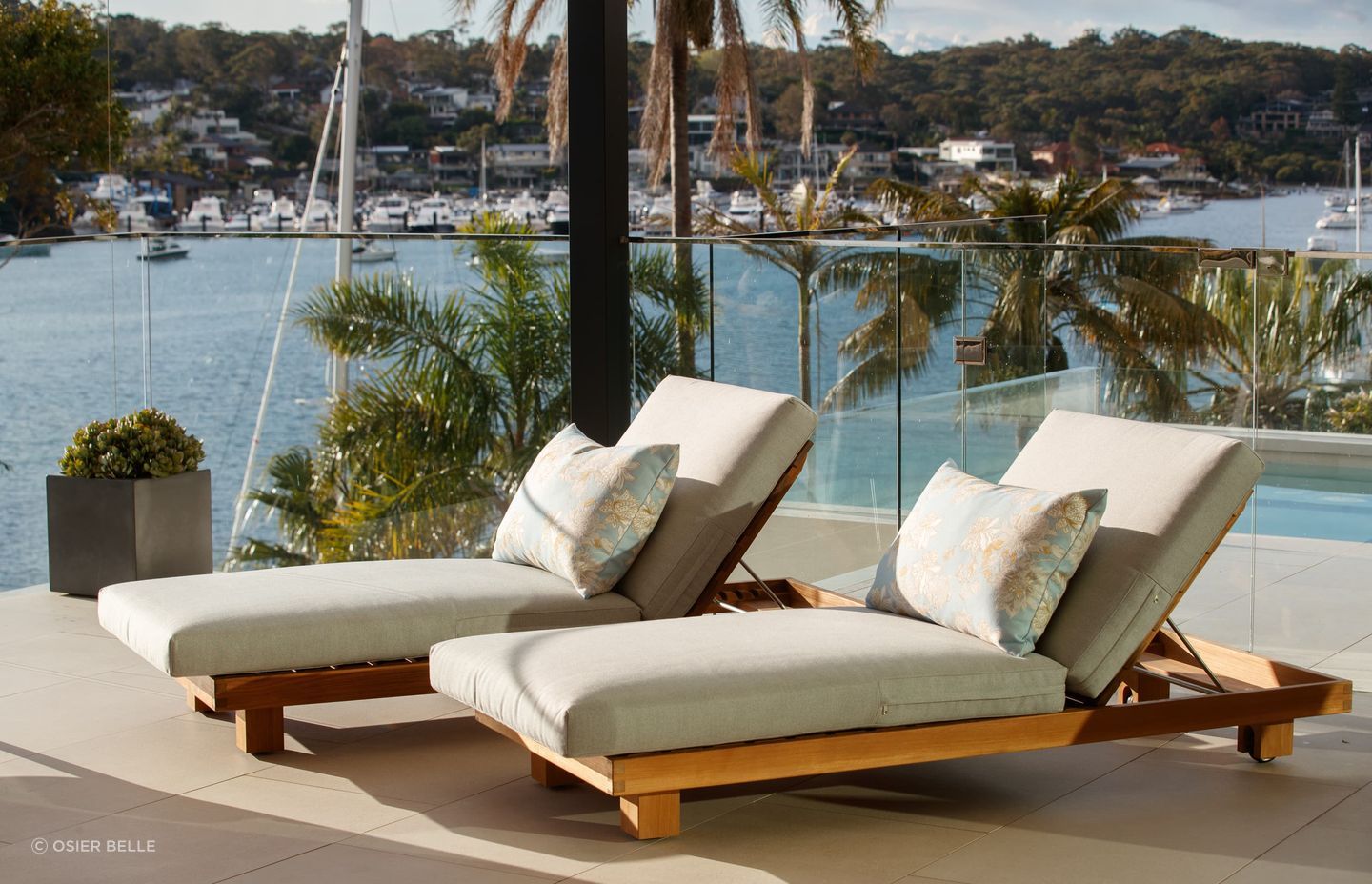 Poolside indulgence and great functionality with the Teak Sunlounger and its all-weather wheels