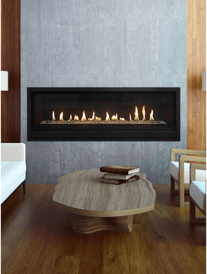 The Lopi Probuilder 54 GSB Gas Fireplace can be the centrepiece of a room.