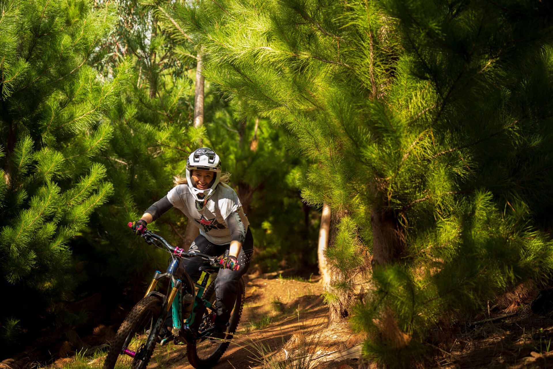 All smiles at the Bennett’s Forest Reserve in the Adelaide Hills.