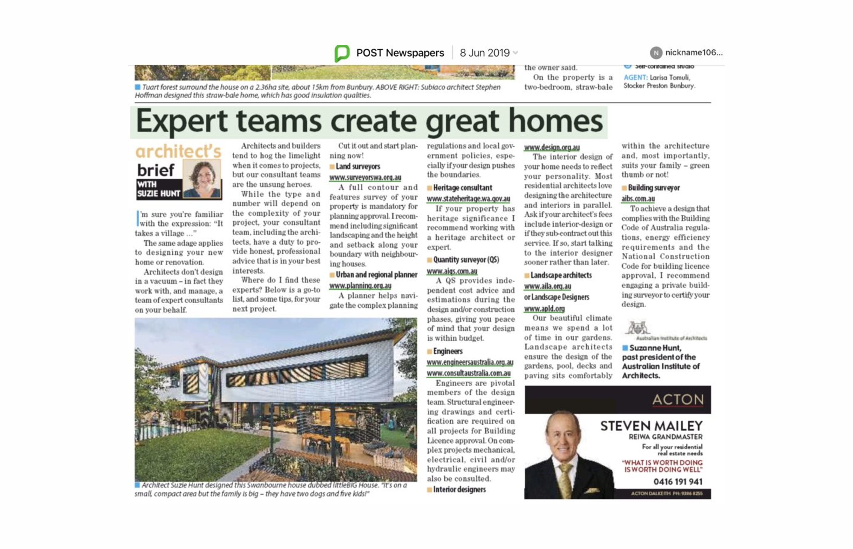 Expert Teams Create Great Projects