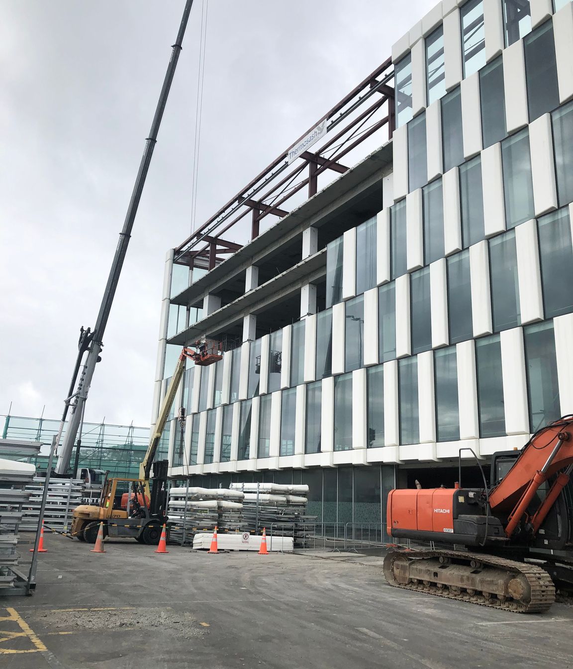 As part of the BNZ deconstruction following the Kaikoura earthquake, the existing unitised panels were removed and reused on the Wellington Children's Hospital project.