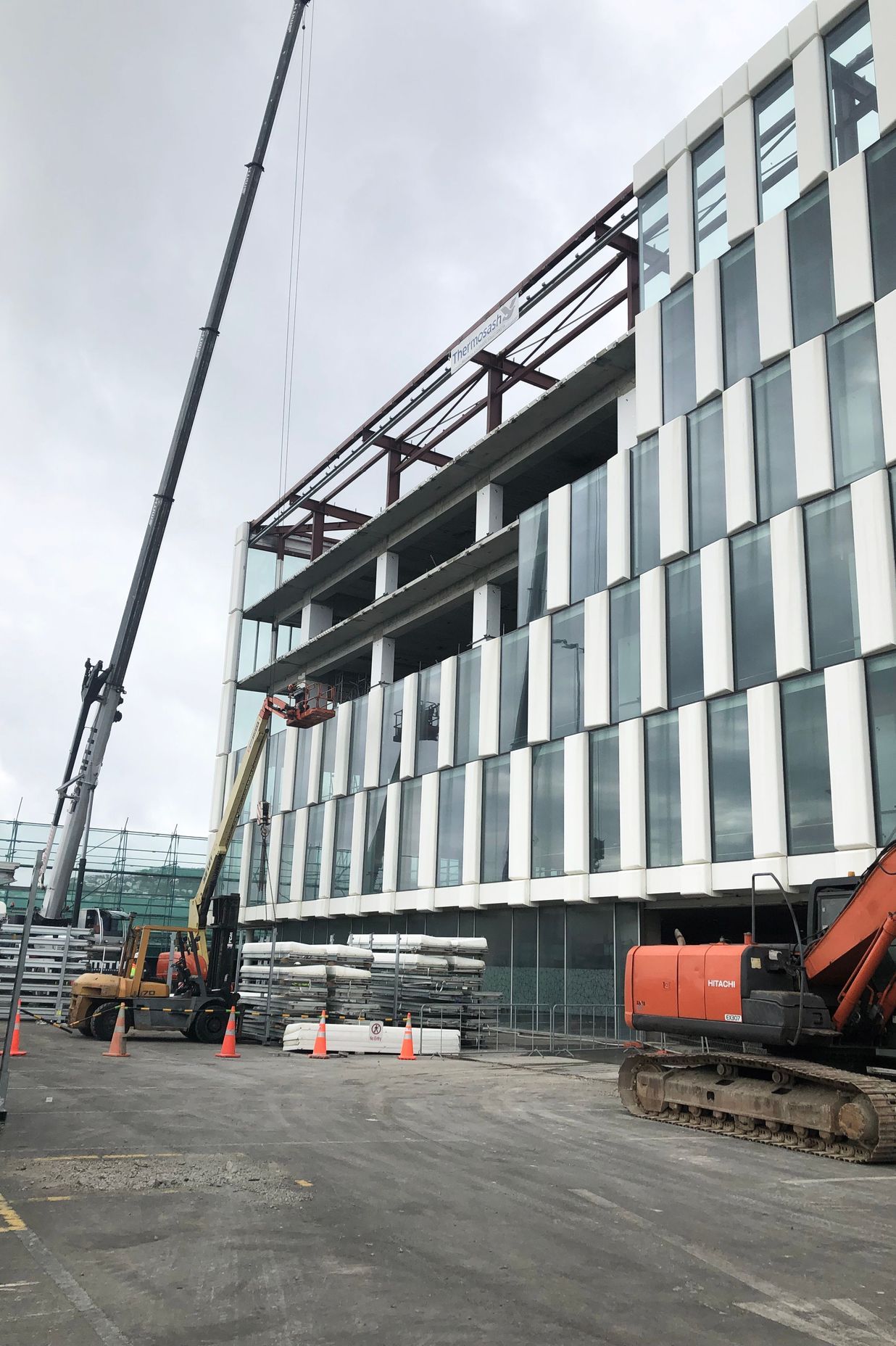 As part of the BNZ deconstruction following the Kaikoura earthquake, the existing unitised panels were removed and reused on the Wellington Children's Hospital project.