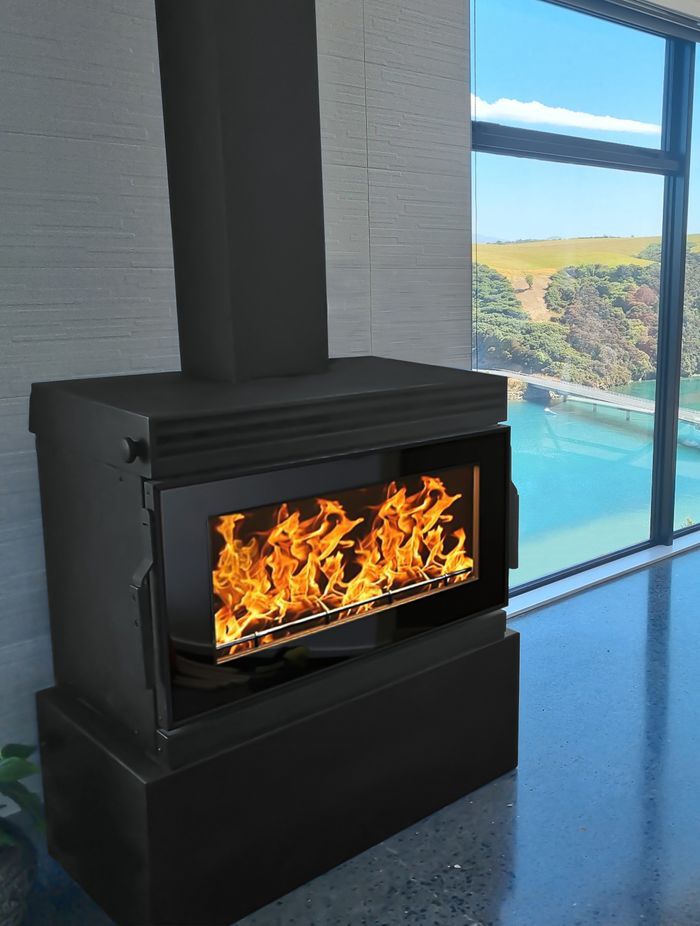 The Tommi fireplace offers the highest heat output of the Yunca range.