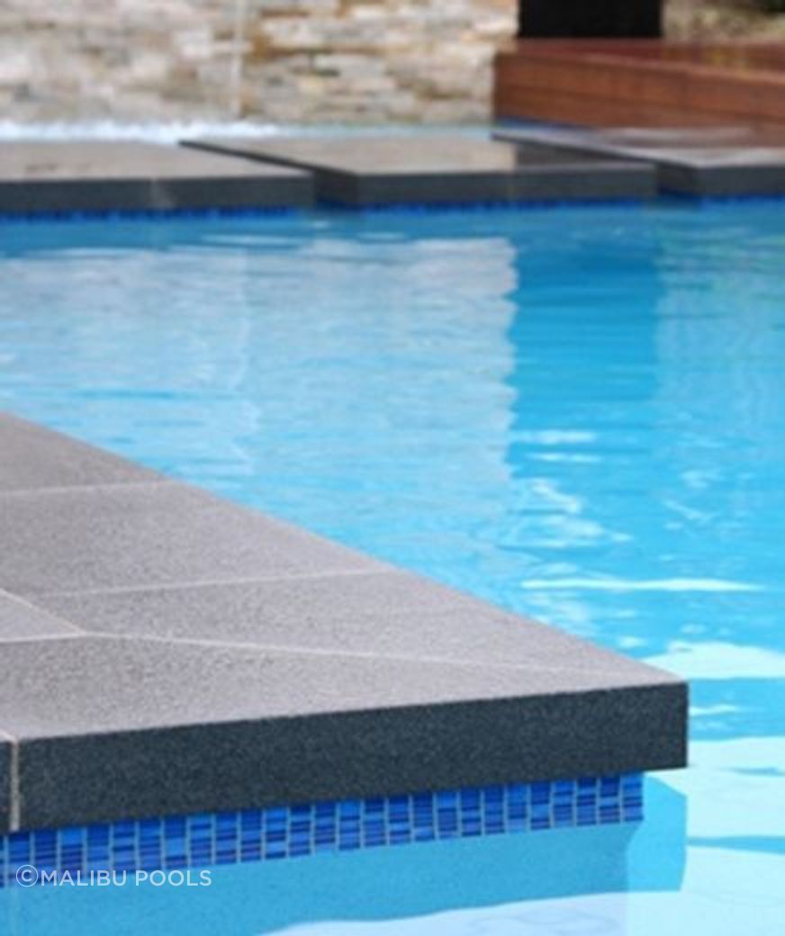 Drop Edge Granite Pool Coping | Malibu Pools