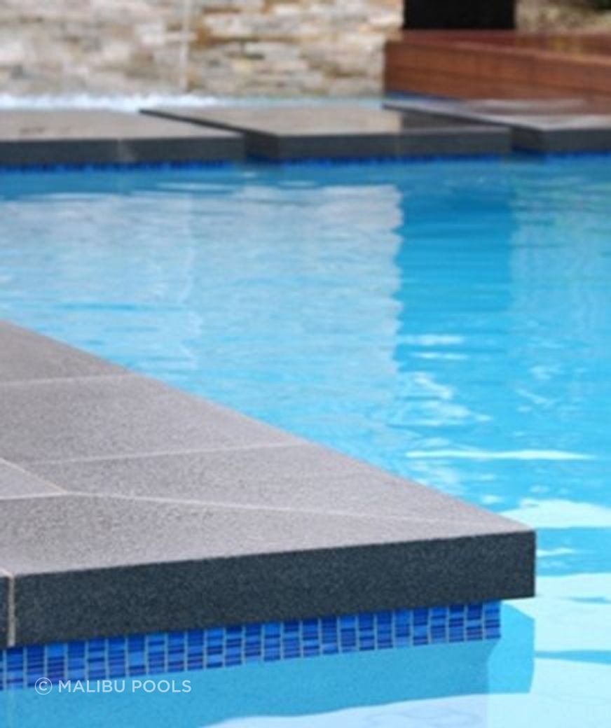 Drop Edge Granite Pool Coping | Malibu Pools