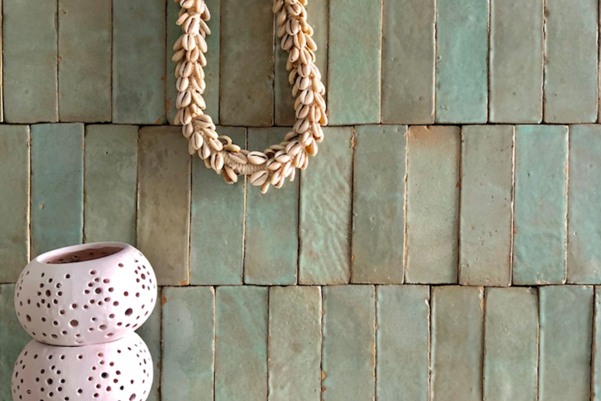 Tiles Featured: Byzantine Design's Bejmat collection in the colour 'Aquamarine'