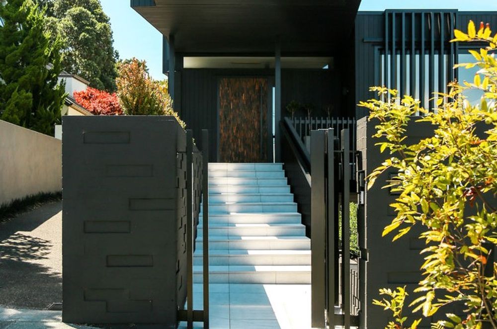 A unique find with the patterned door of this superbly renovated home in Remuera