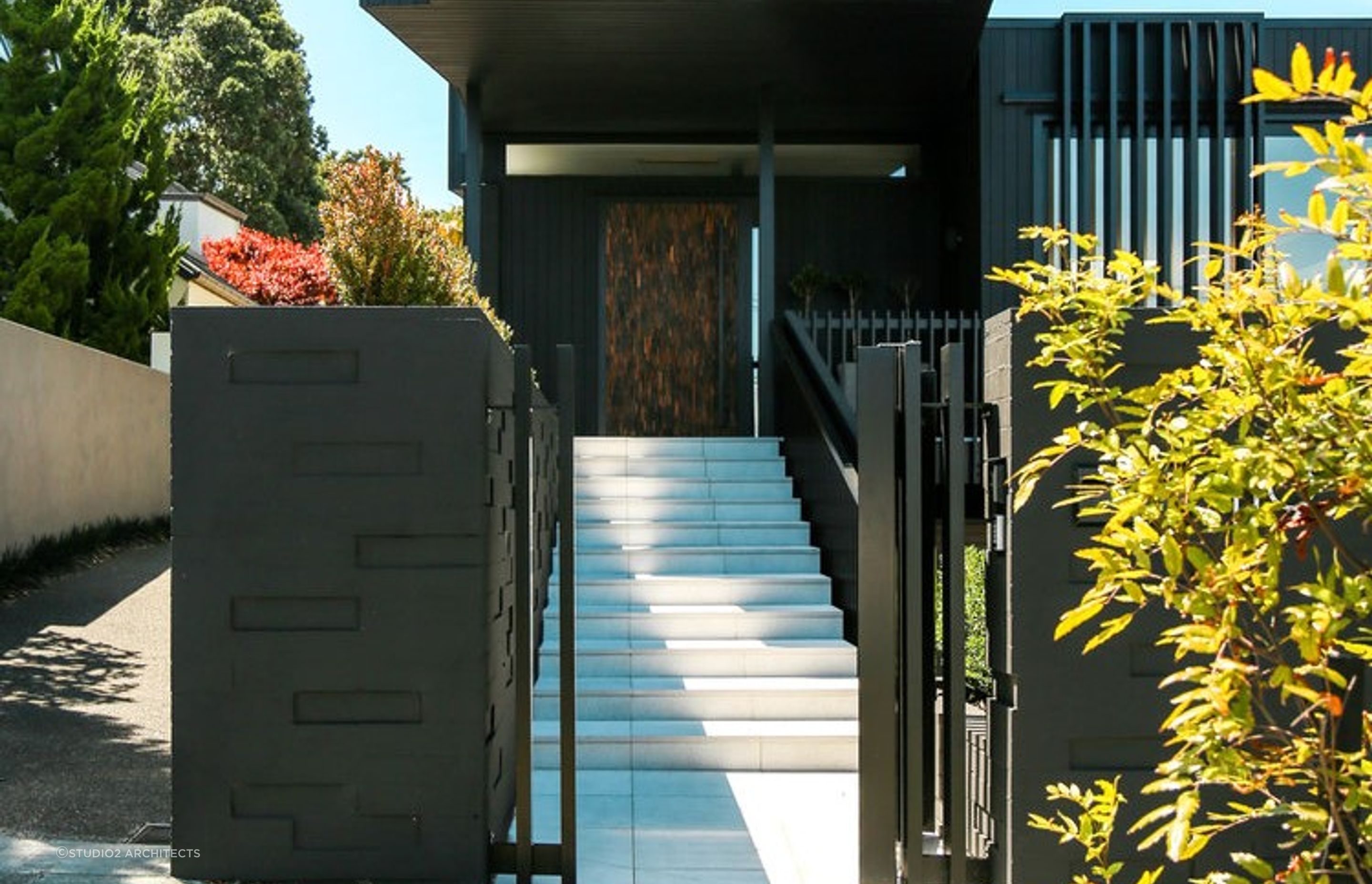 A unique find with the patterned door of this superbly renovated home in Remuera