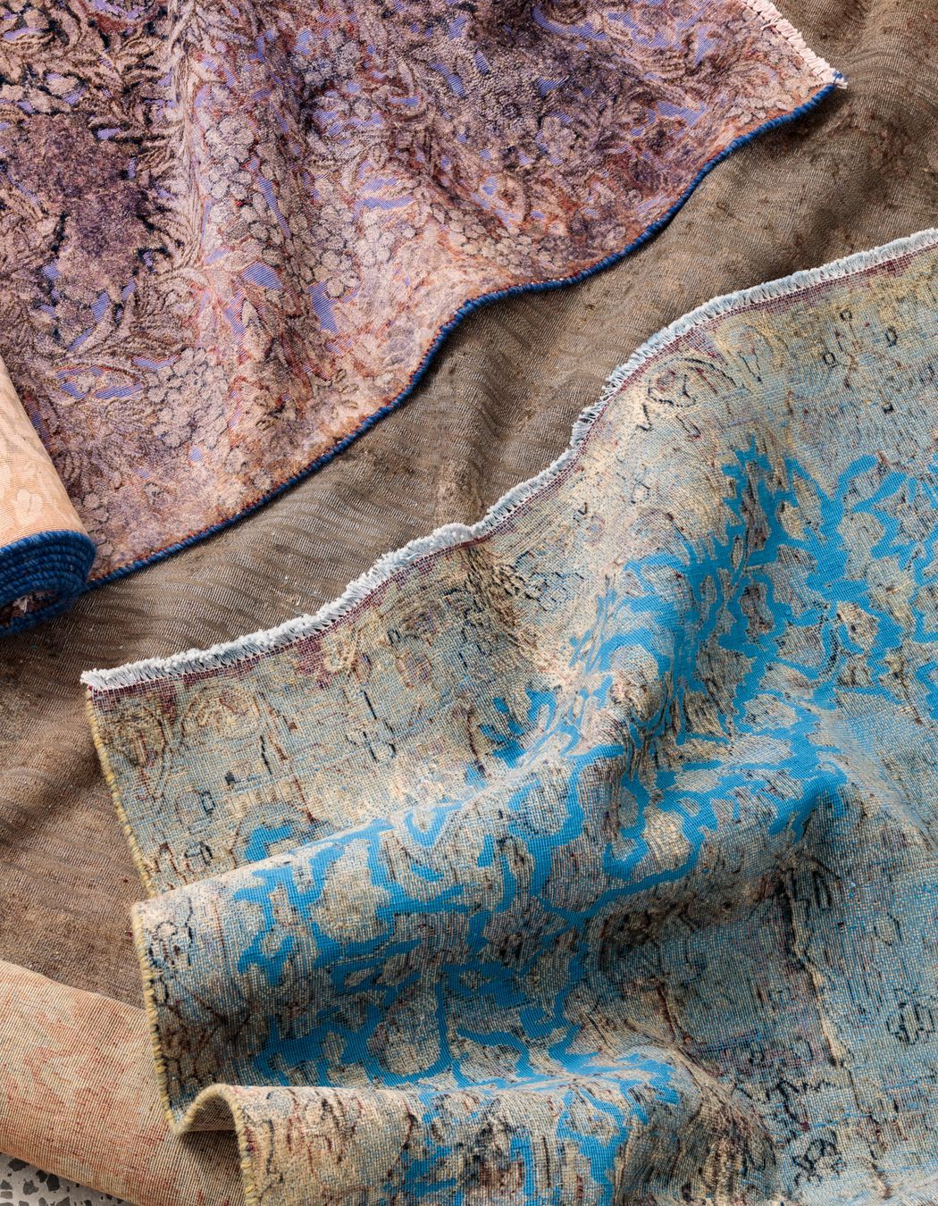 These Persian rugs from Tribe Home are given a new lease on life through overdyeing. Stylist: Karin Bochnik; Photographer: Dylan James.