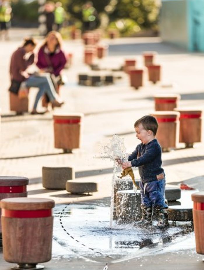 Etching in the concrete depicts coastal history