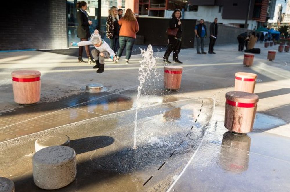 Etching in the concrete depicts coastal history
