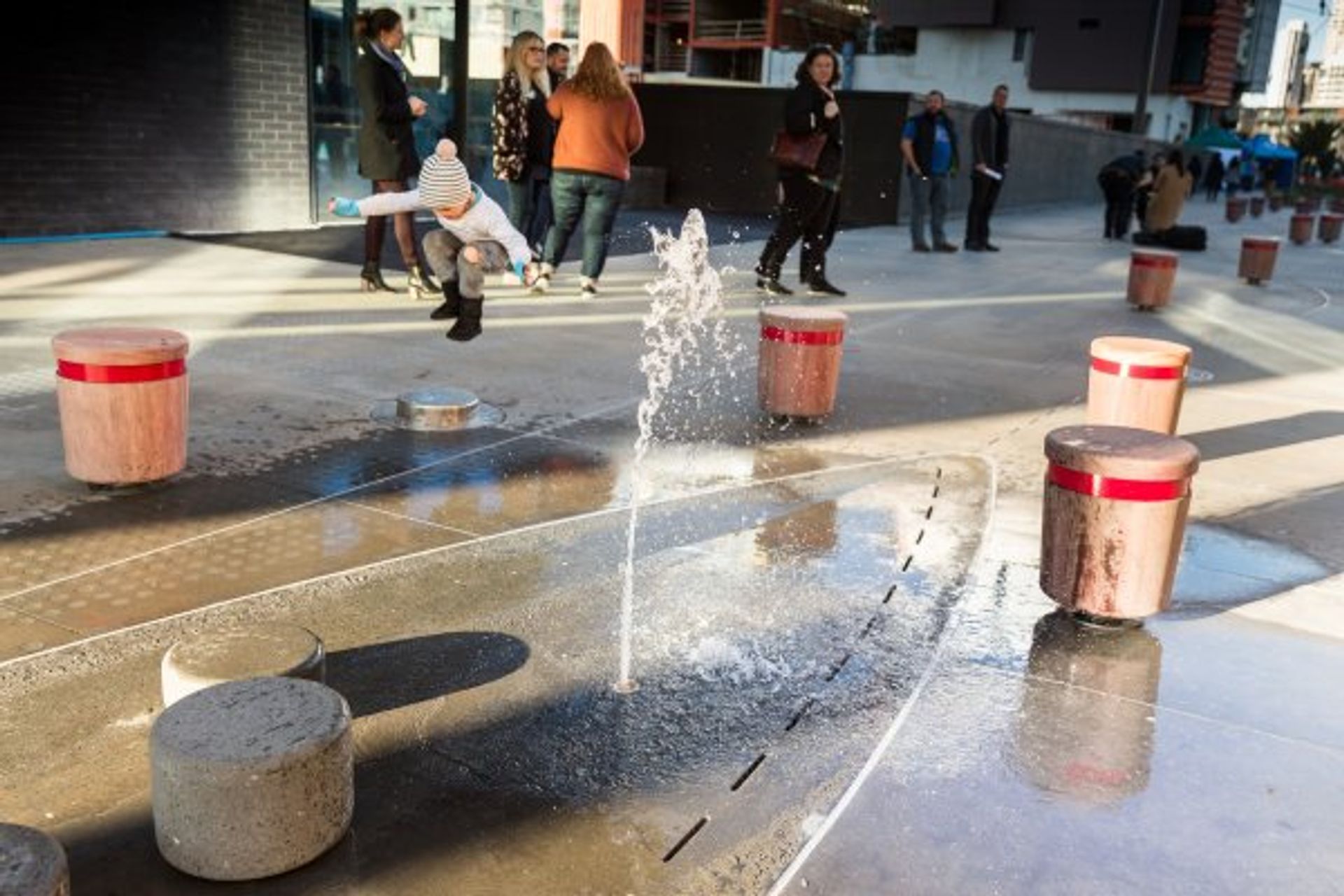 Etching in the concrete depicts coastal history