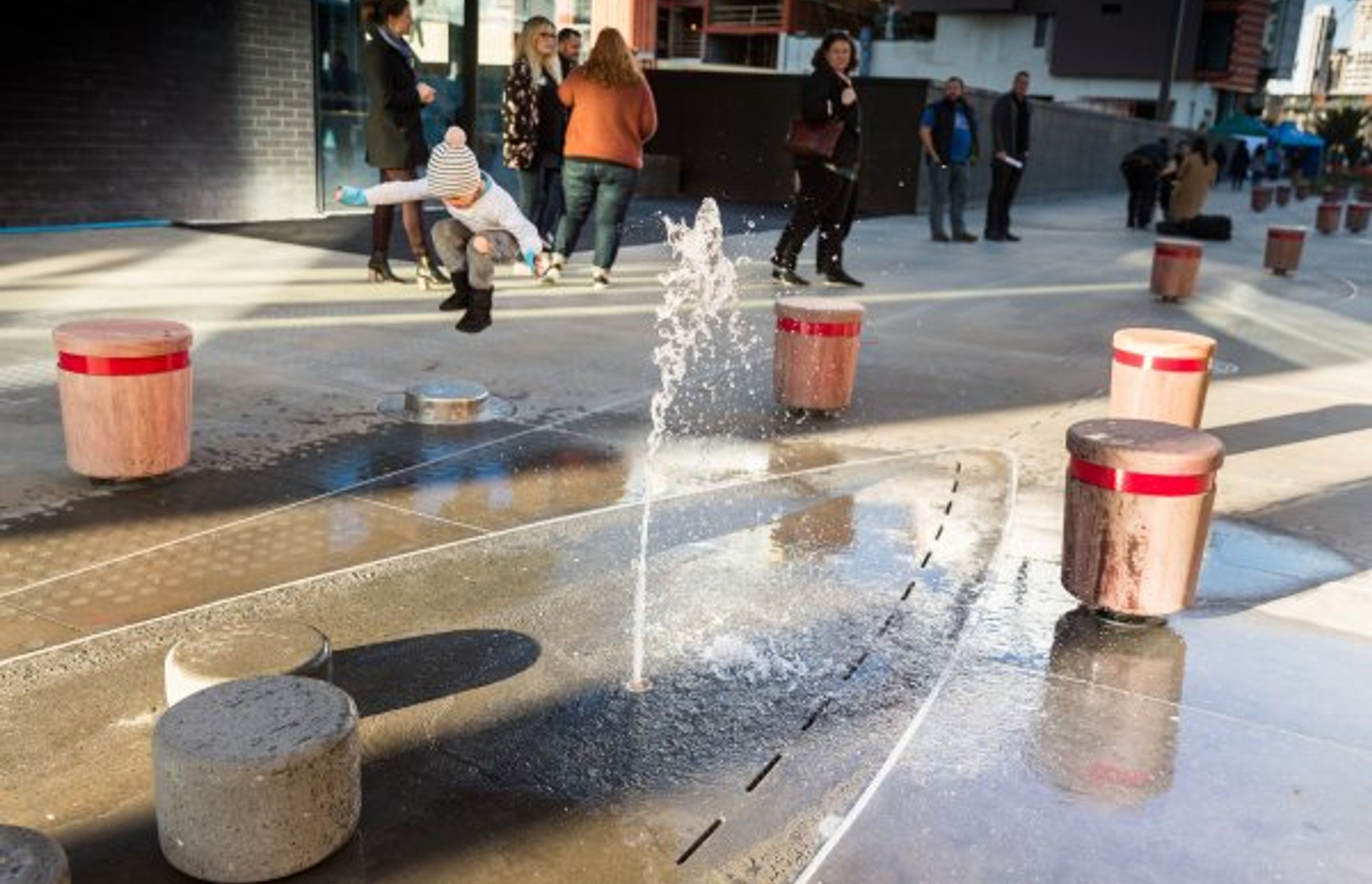 Etching in the concrete depicts coastal history